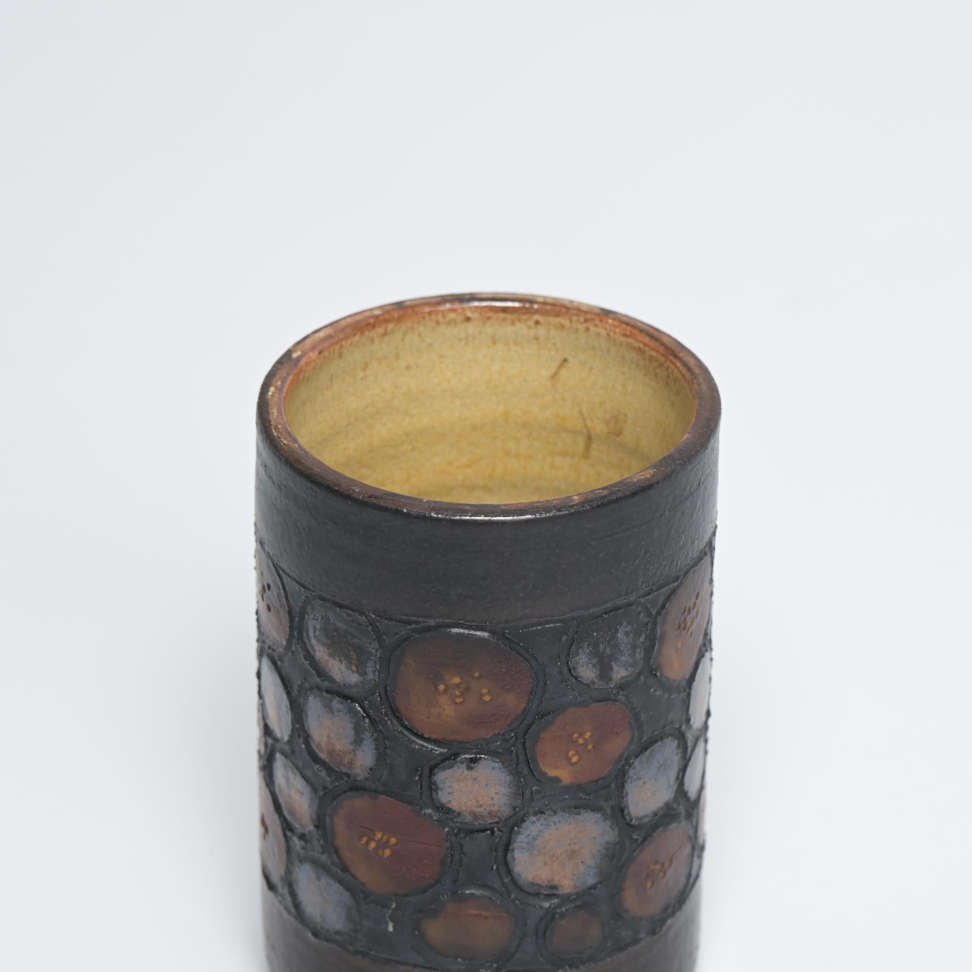 Cylindrical Vase by Perignem For Sale 5