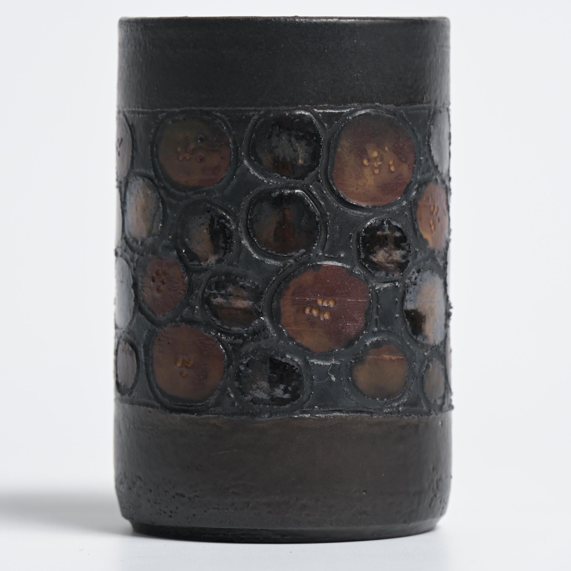 Cylindrical Vase by Perignem For Sale 6