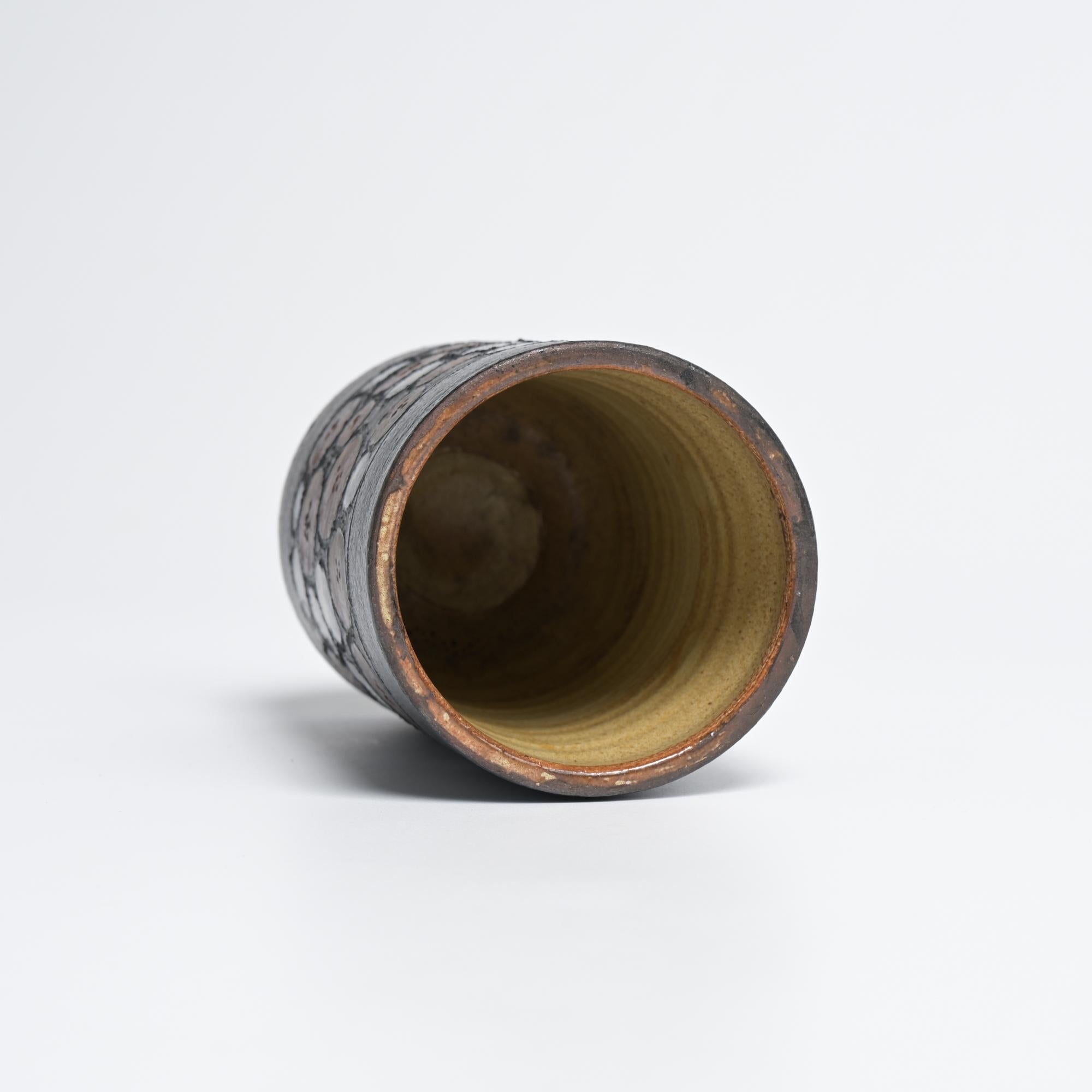 Cylindrical Vase by Perignem For Sale 11