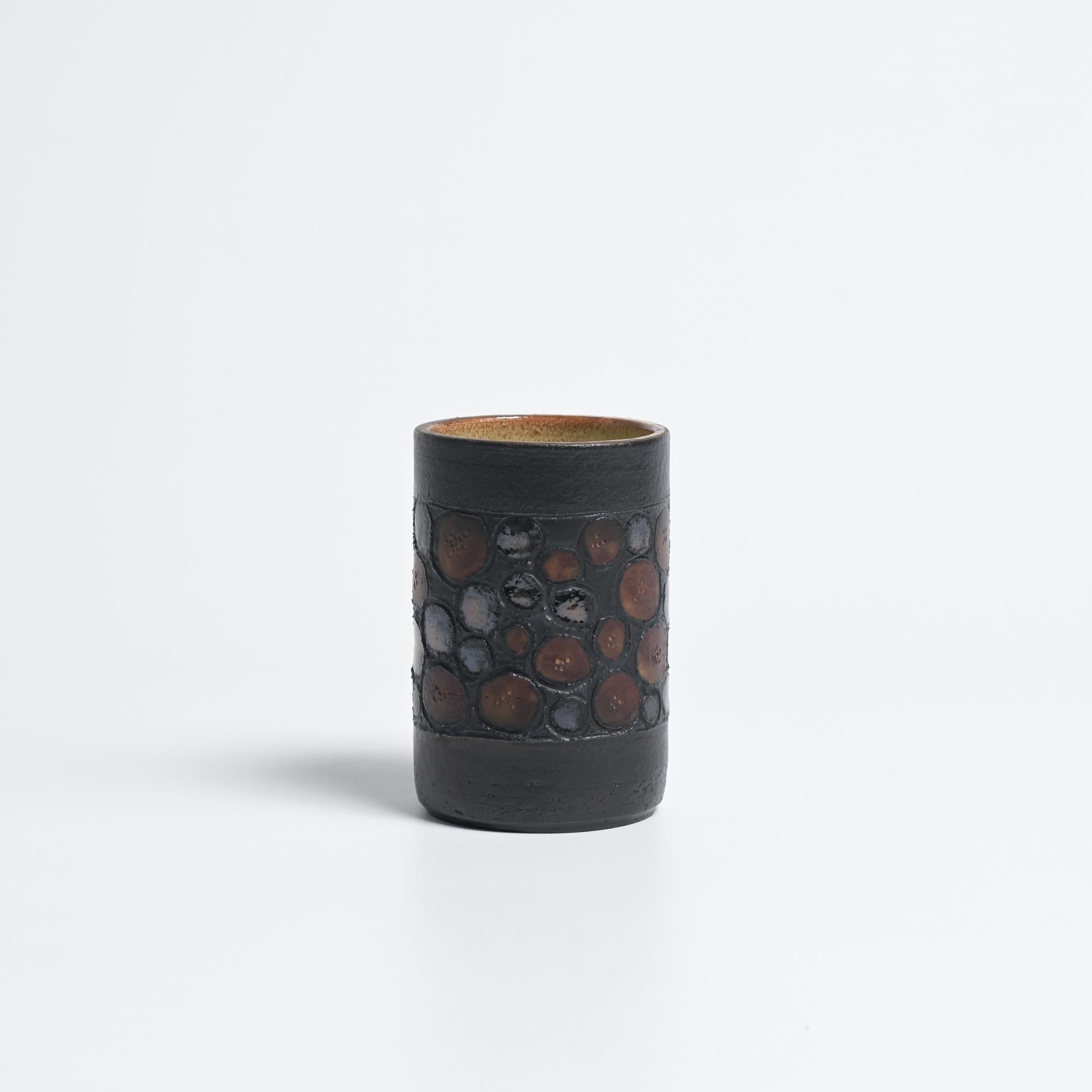 Cylindrical Vase by Perignem In Good Condition For Sale In Vlimmeren, BE