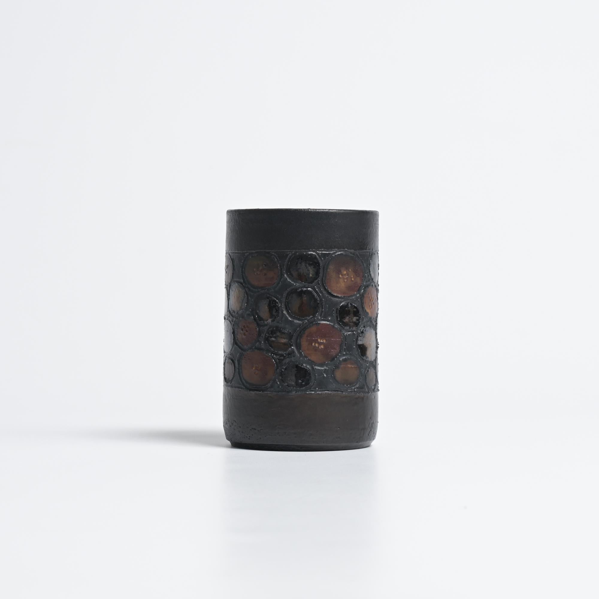 Cylindrical Vase by Perignem For Sale 3