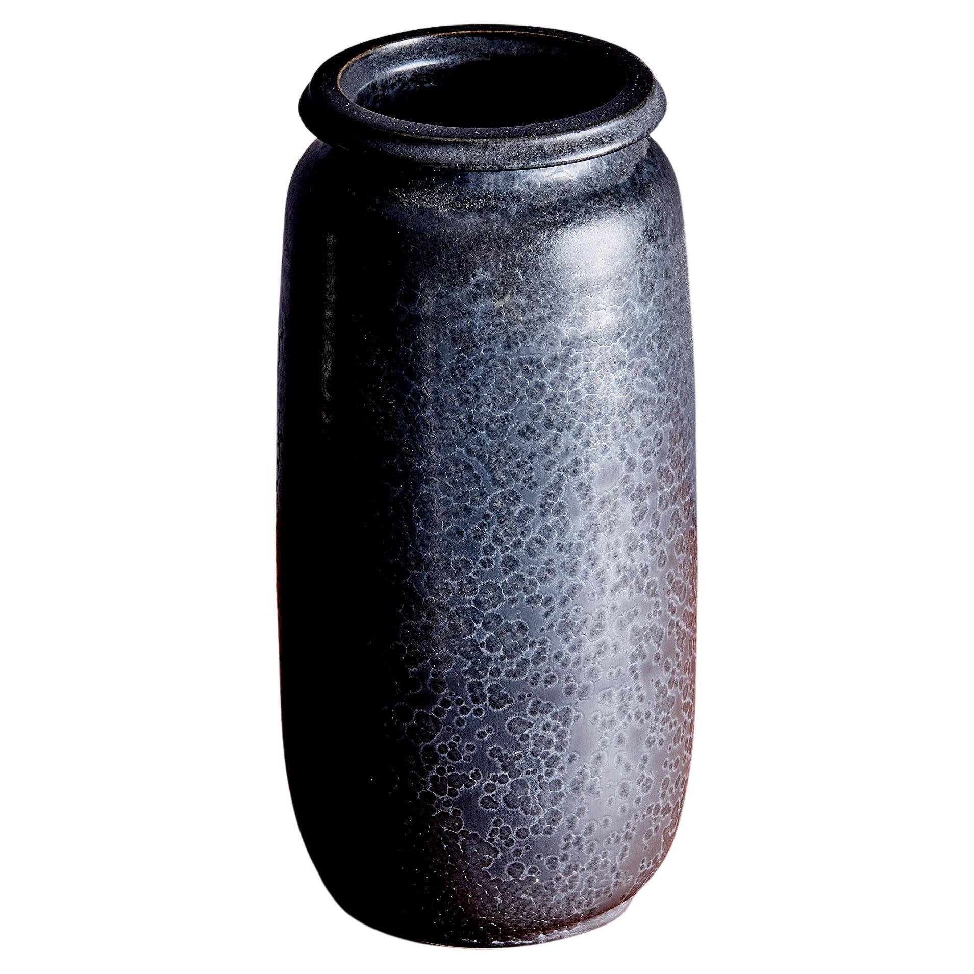 Cylindrical Vase with crystalline Glaze by Walter Zander Germany 1970s For Sale