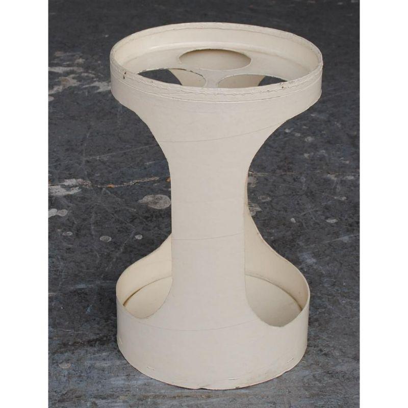 Resin Cylindrical White Lacquered Umbrella Stand, 1970 For Sale
