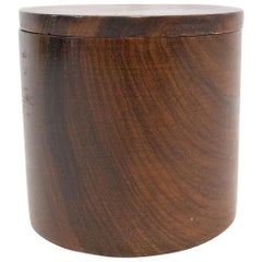 Vintage Cylindrical Wood Box, circa 1960, France