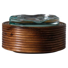 Cylindrical Wooden Box by Pietro Chiesa for Fontana Arte, Italy 1950s