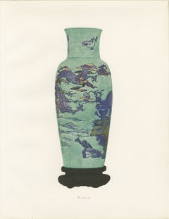 Cylindro-Ovoid Vase with Dragon and Tiger, Apple Green, Gorer Plate 1911