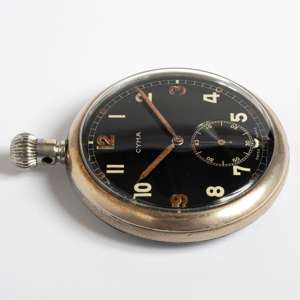 Cyma British Army G.S.T.P Pocket Watch MOD Broad Arrow. 775 Manual Mmt, Mid 1940 5