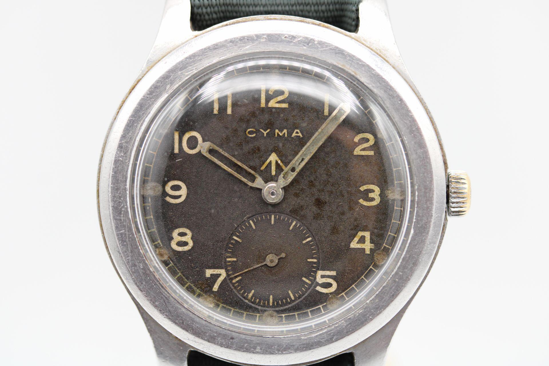 An original Cyma from the 1940's that was later part of the so called 'Dirty Dozen' collection of British Military watches from World War 2.  Admittedly not the rarest of them but a part of the collection nether the less. 

This particular Cyma is a