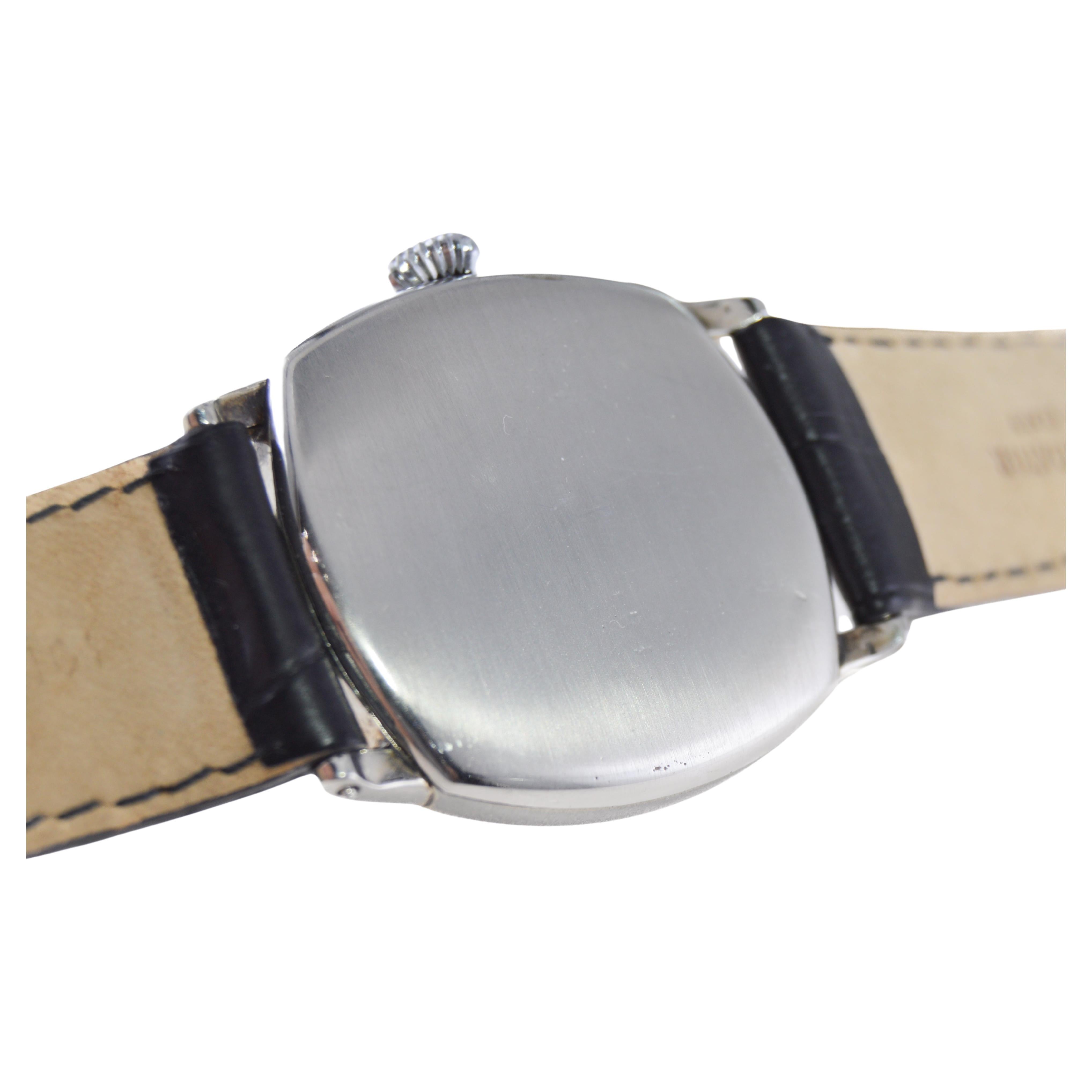 Cyma for Cuervo & Sobrinos Nickel Watch For Sale 7