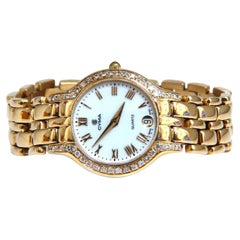 Cyma Ladies Gold Diamond Watch 14 Karat
