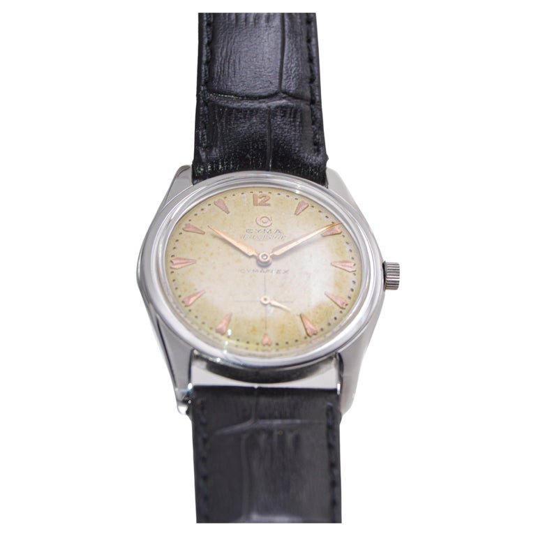 Cyma Stainless Steel Navy Star with Original Dial and Hands  display picture 3