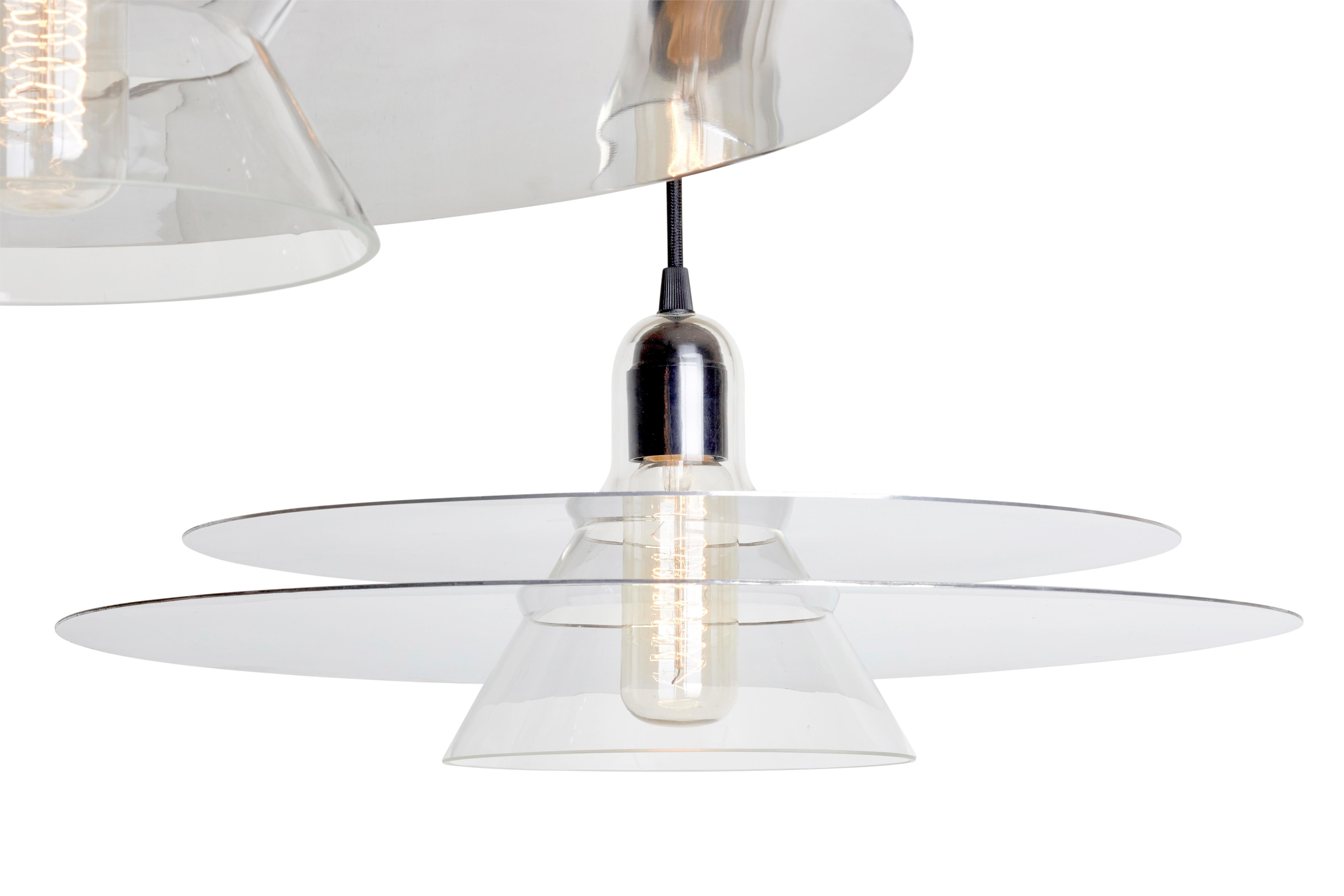 Cymbal Pendant Lamp Chrome In New Condition For Sale In Beverly Hills, CA