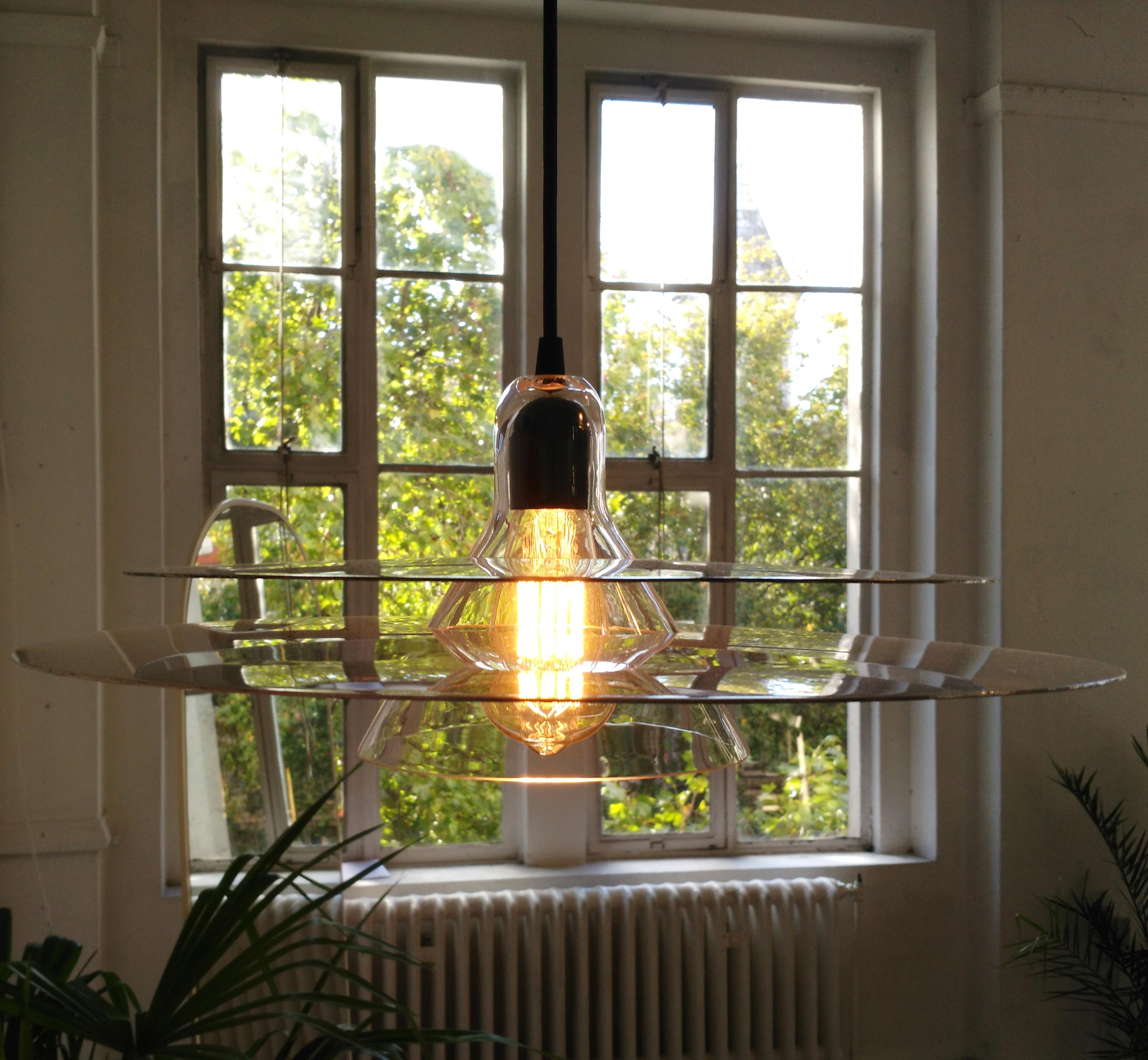 Steel Cymbal Pendant Lamp Gold For Sale