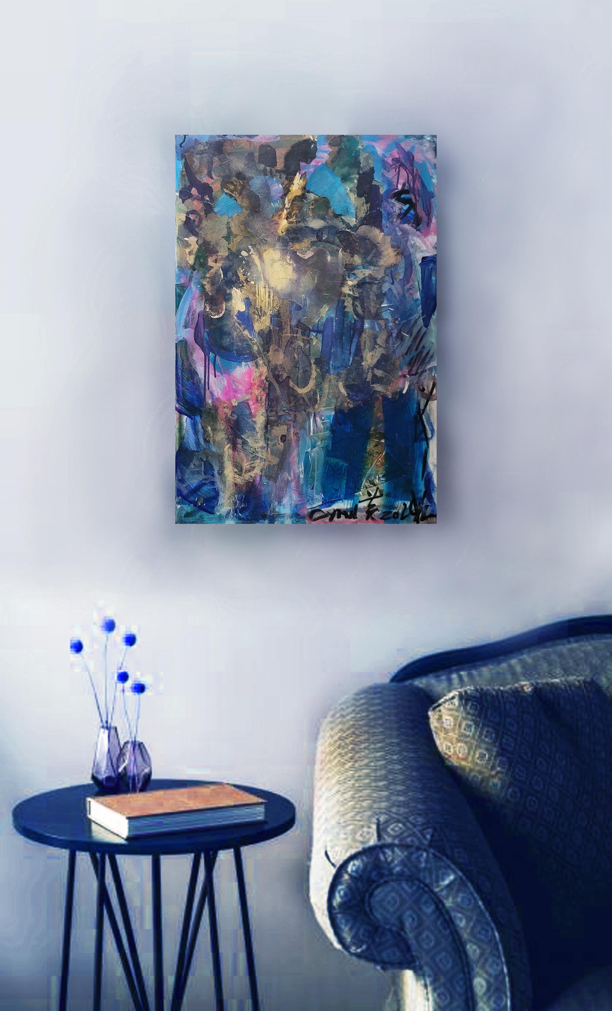 A Little Pink II (Abstrakter Expressionismus), Painting, von Cymn Wong 