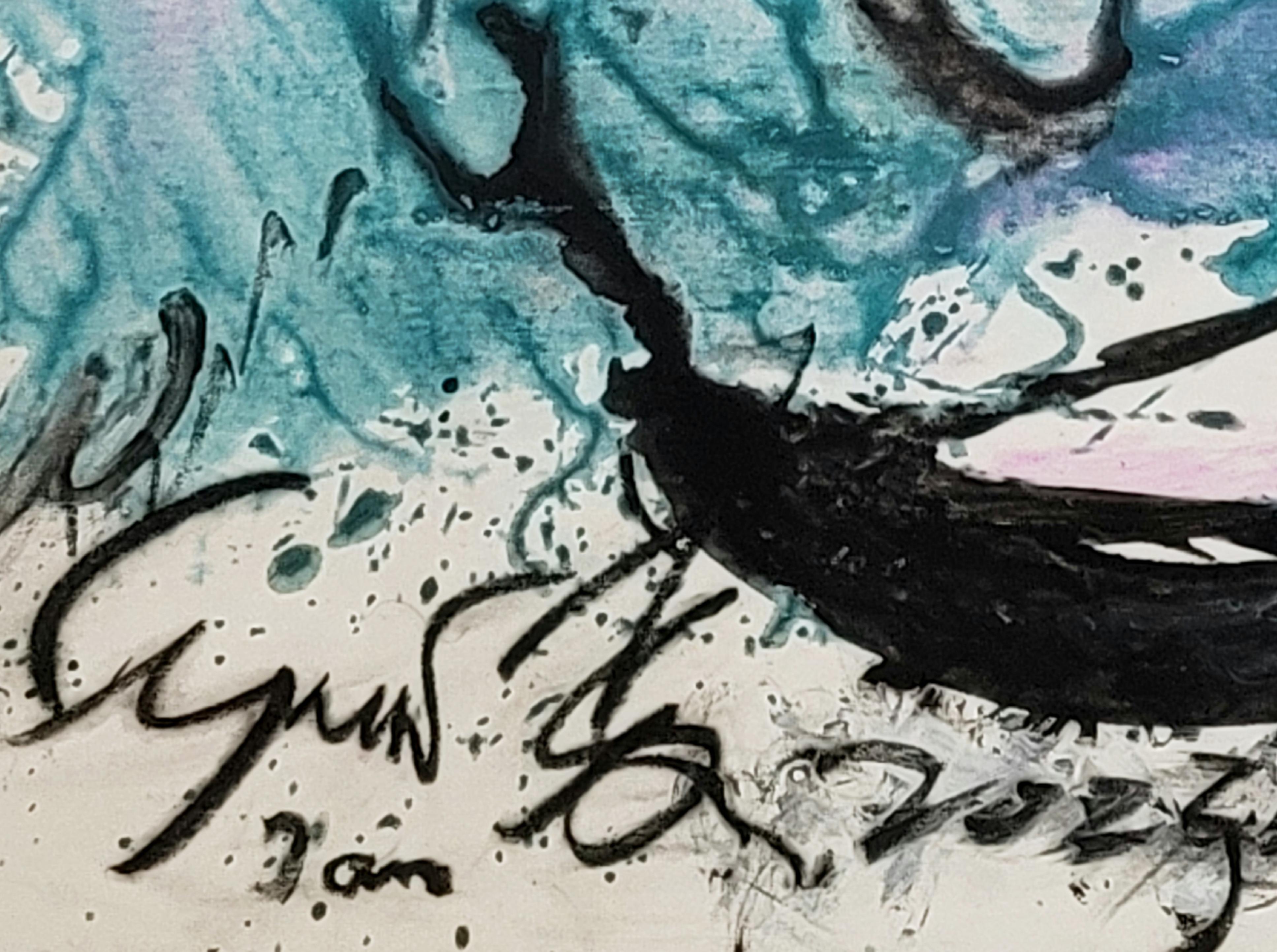 A Singular Transformation I - Energetic, Expressive Abstract, Zen Calligraphy For Sale 1