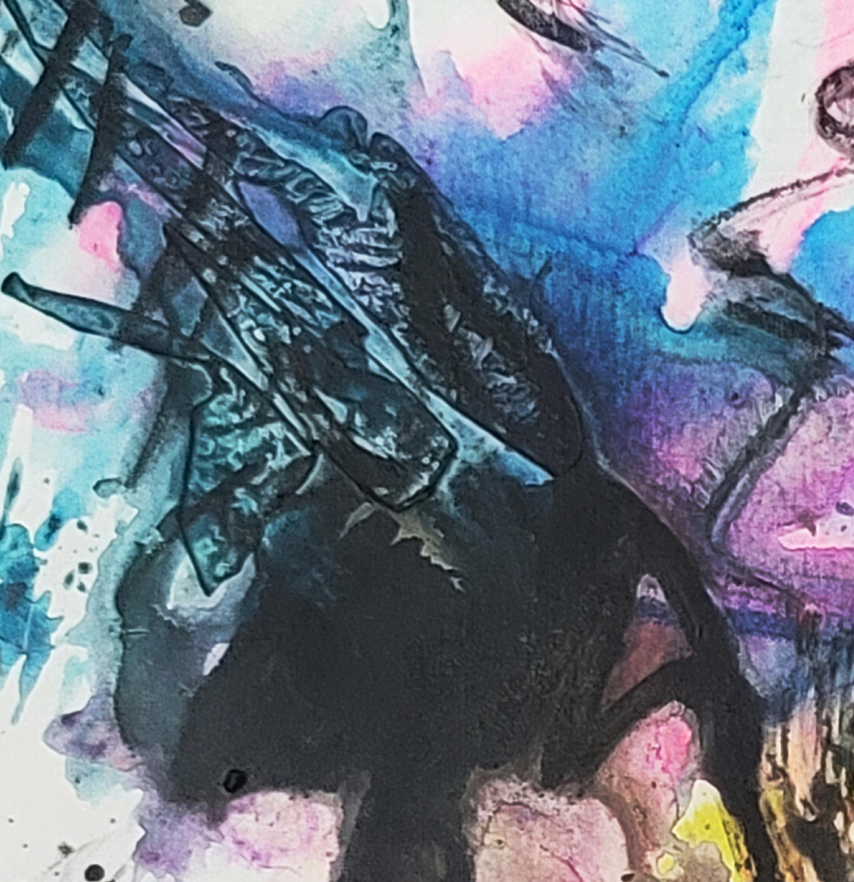 Una trasformazione singolare III - Energetica, espressiva, astratta, calligrafia zen in vendita 2