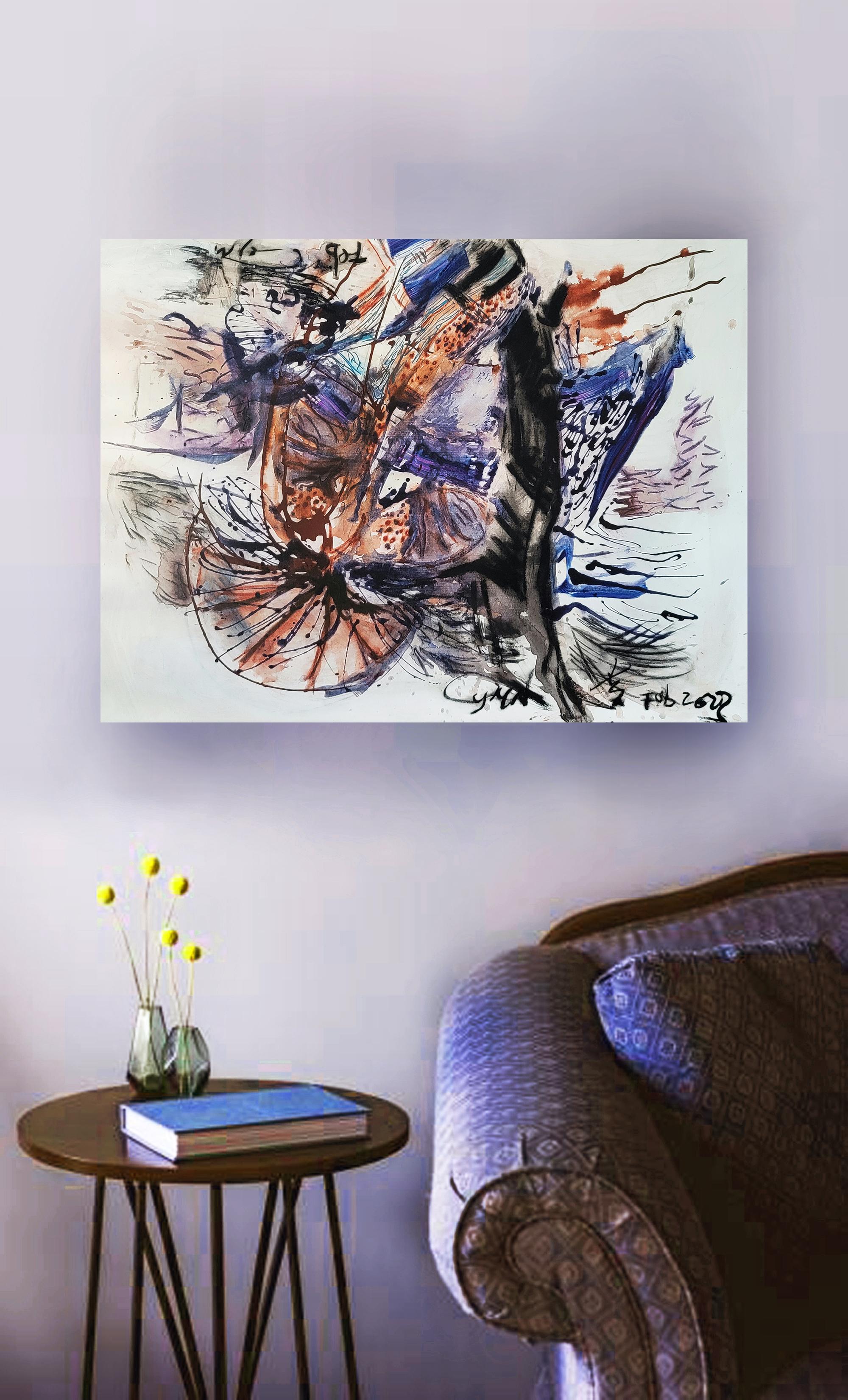 A World Within Our World - Abstract Expressionist Painting by Cymn Wong 