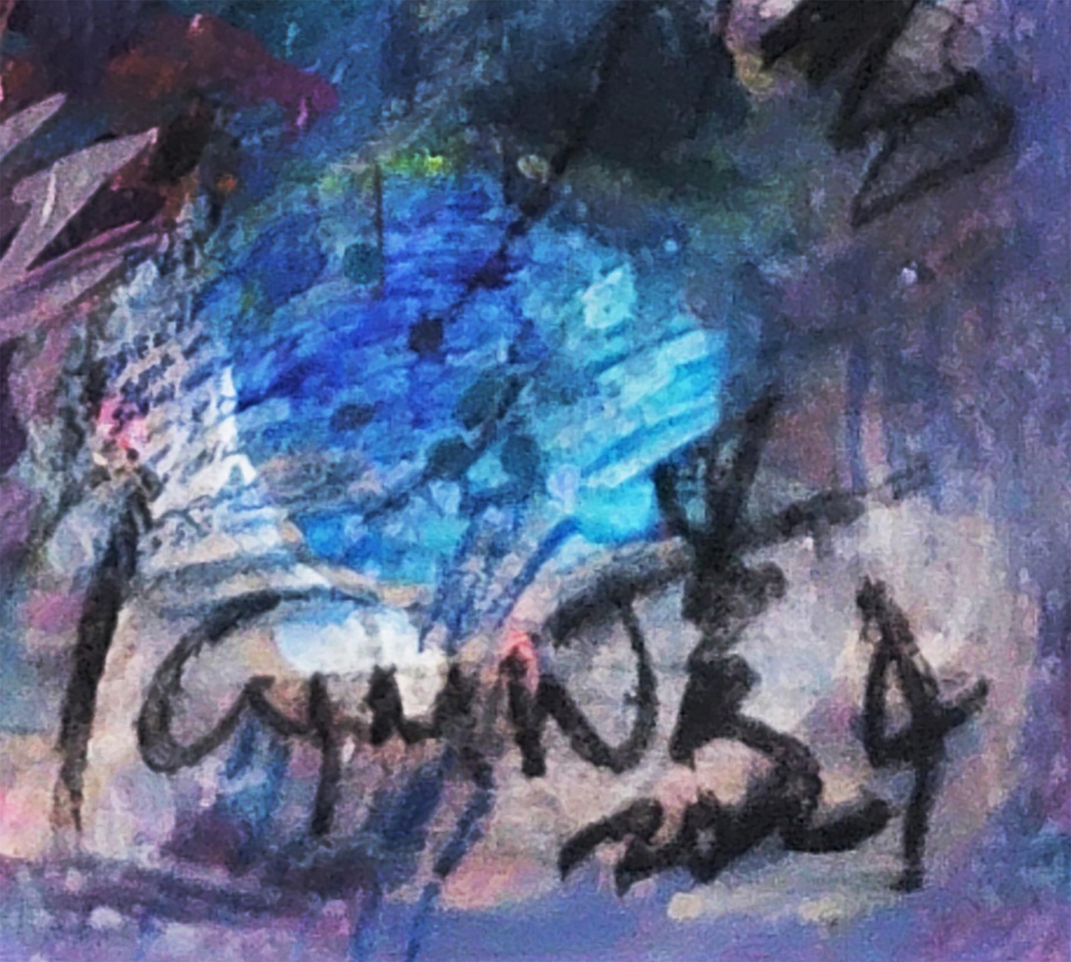 Impresión abstracta_ Un poco de rosa I en venta 1
