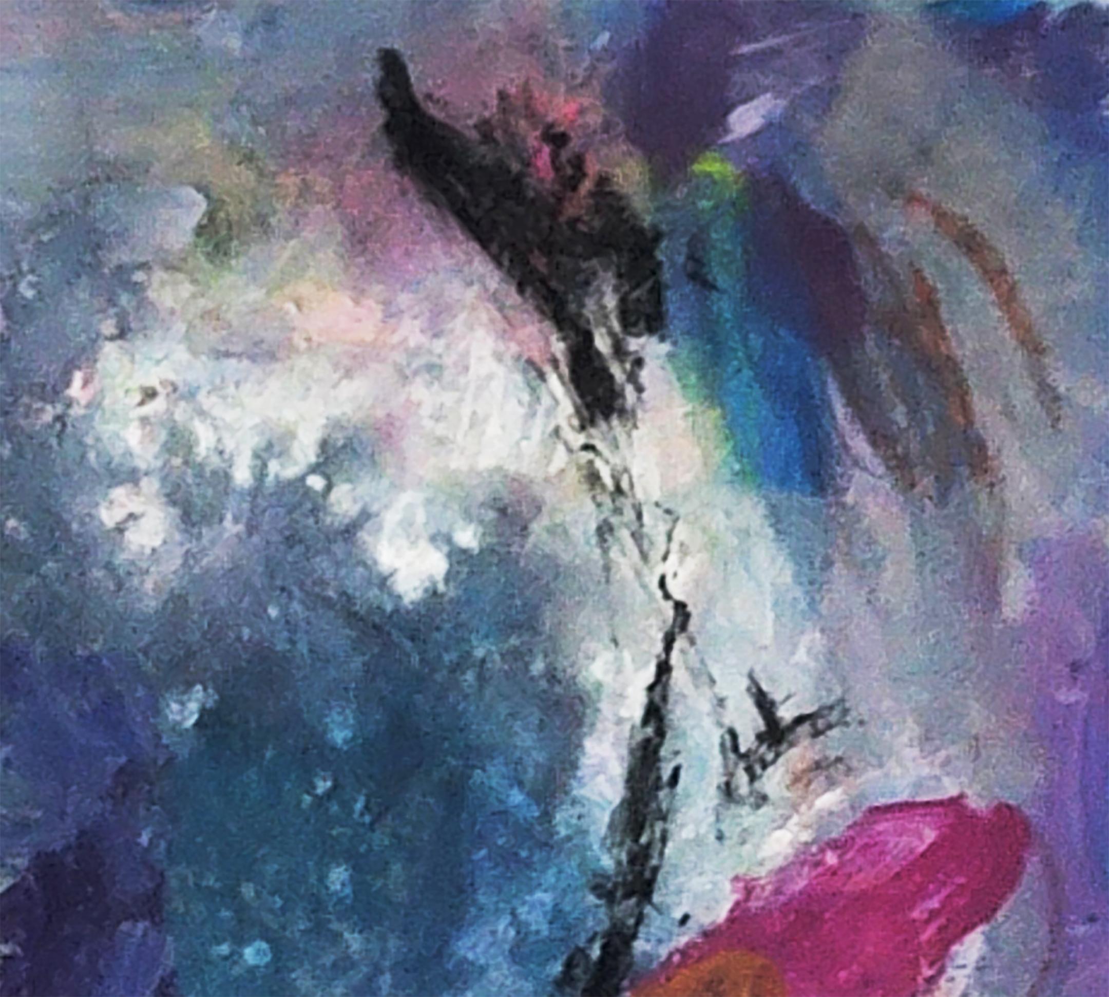Impresión abstracta_ Un poco de rosa I en venta 2