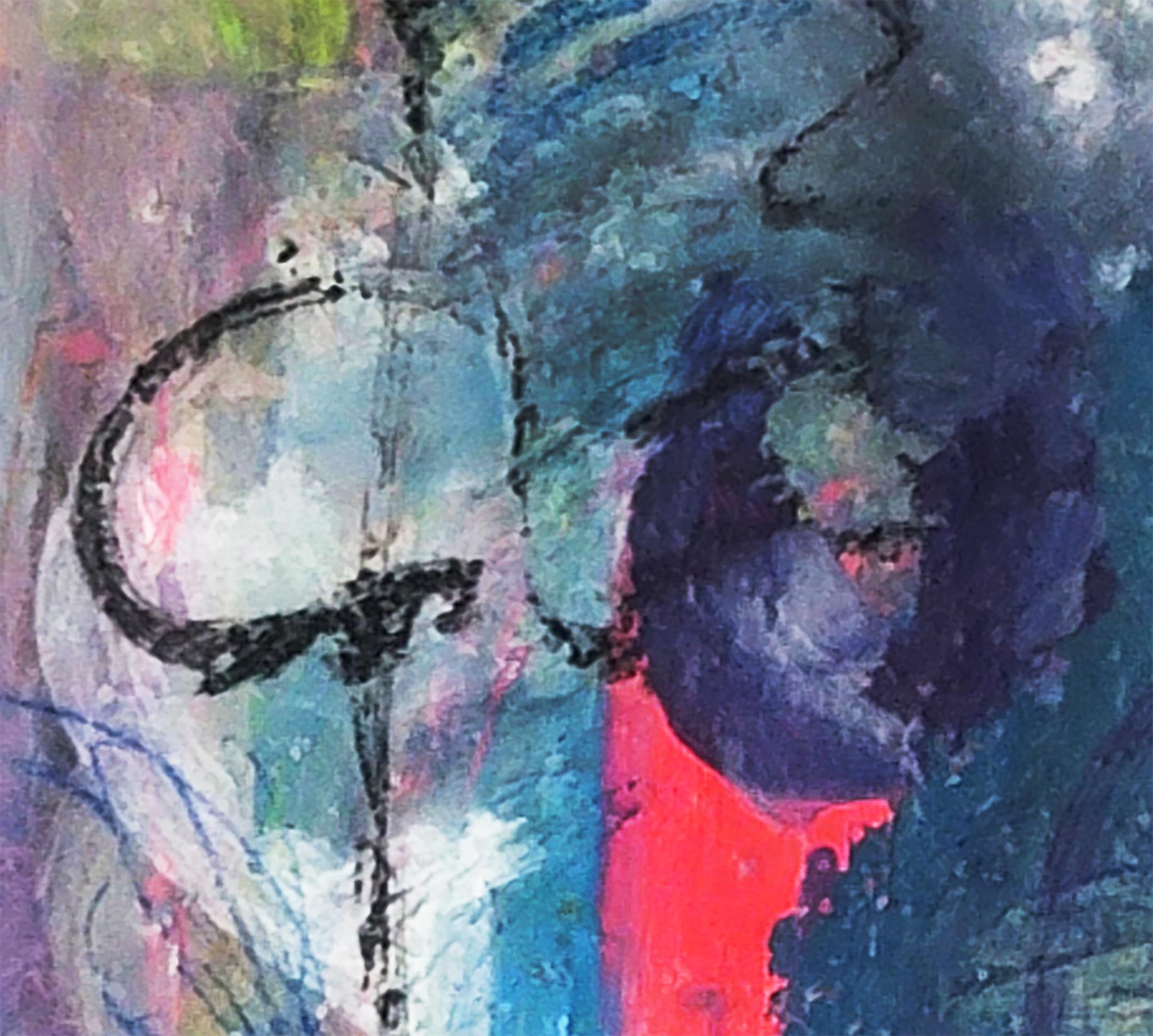 Impresión abstracta_ Un poco de rosa I en venta 3