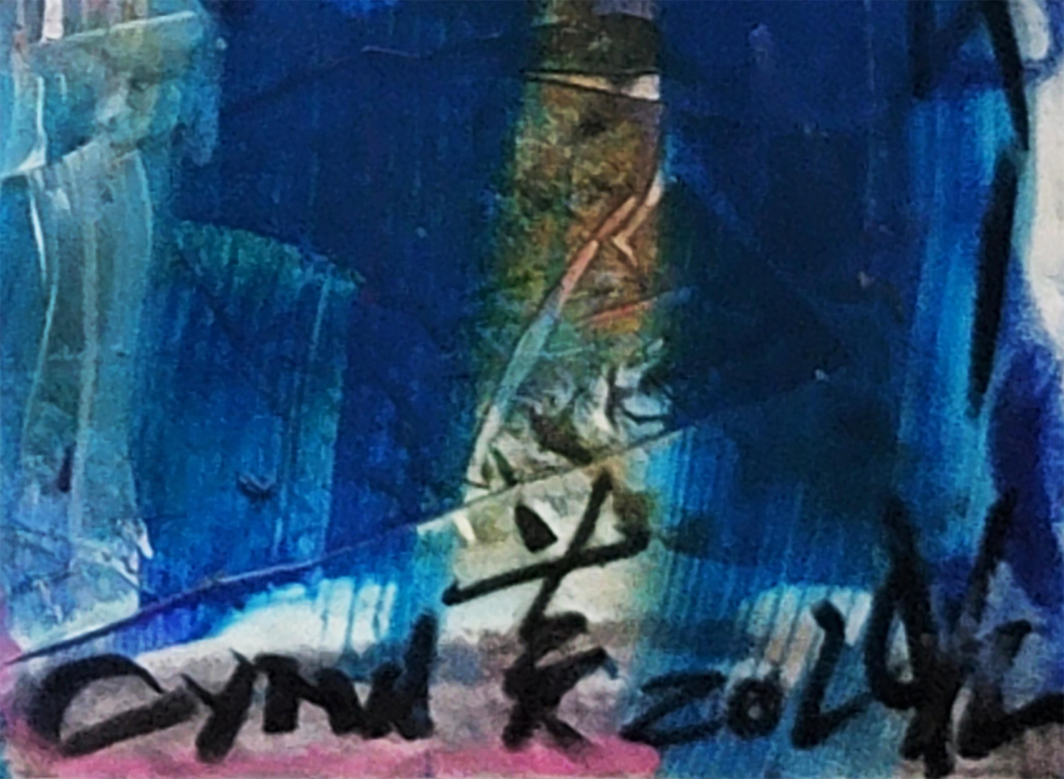 Impression abstraite_ Un peu de rose II en vente 1