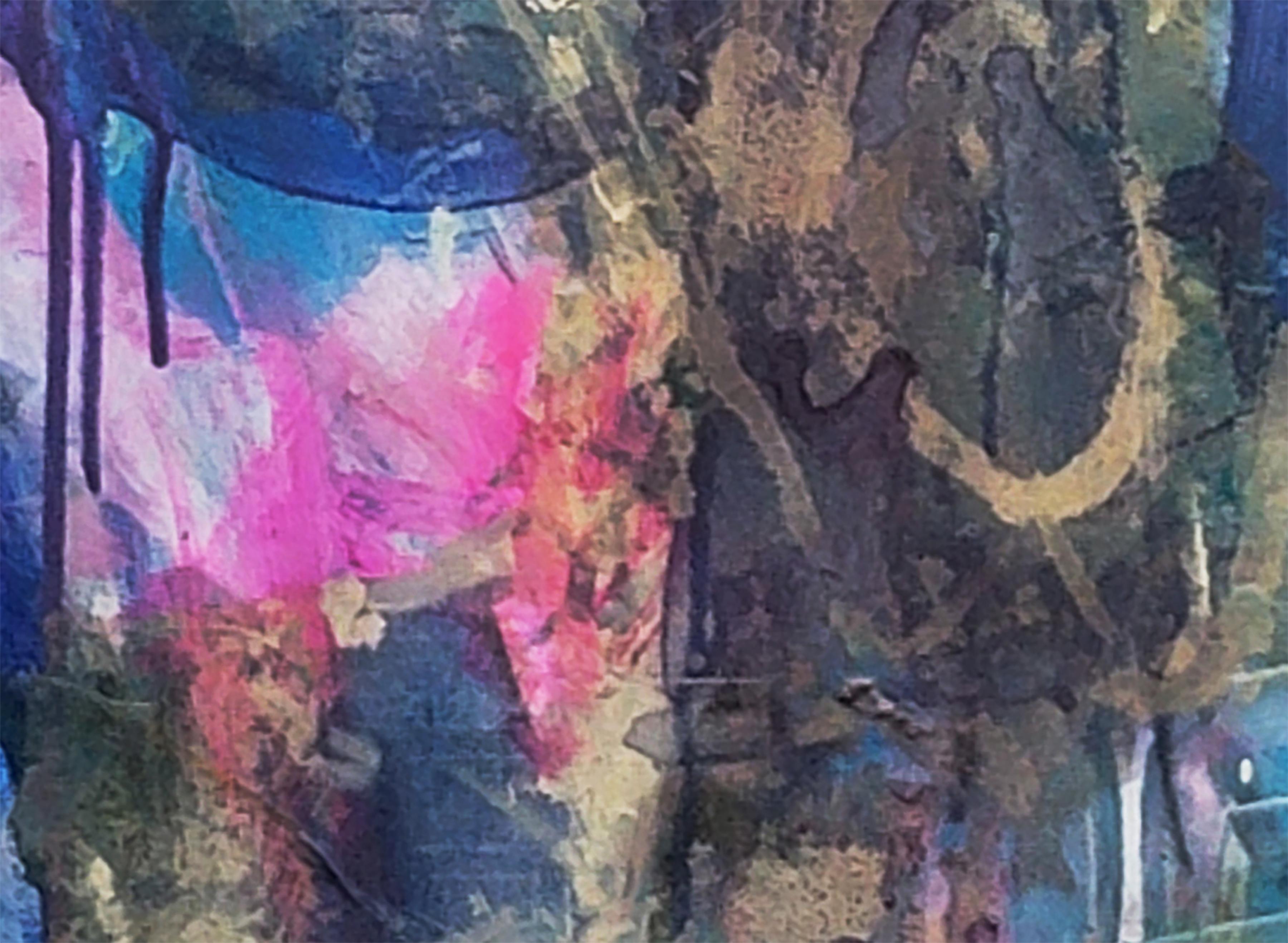 Impression abstraite_ Un peu de rose II en vente 2