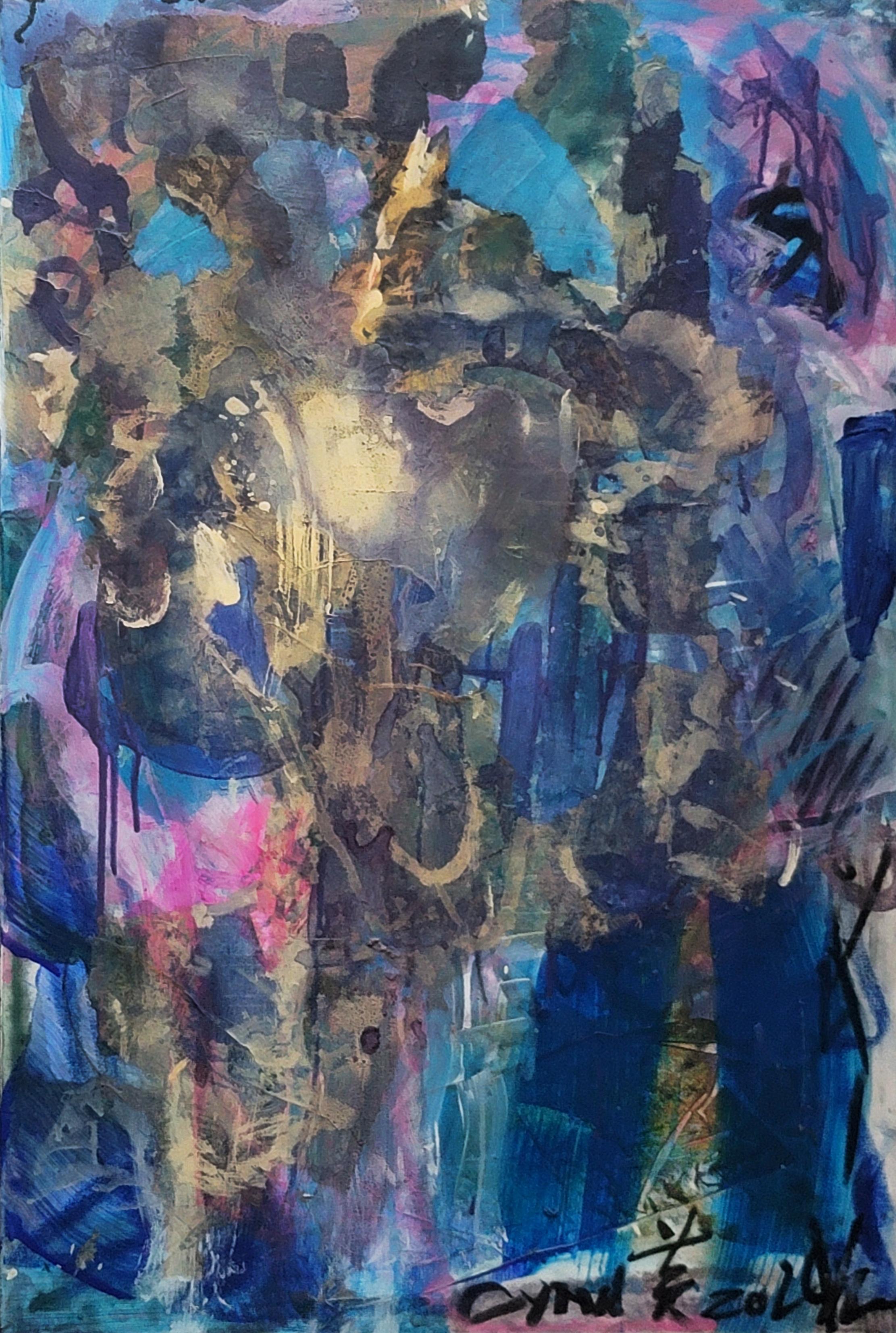Impression abstraite_ Un peu de rose II