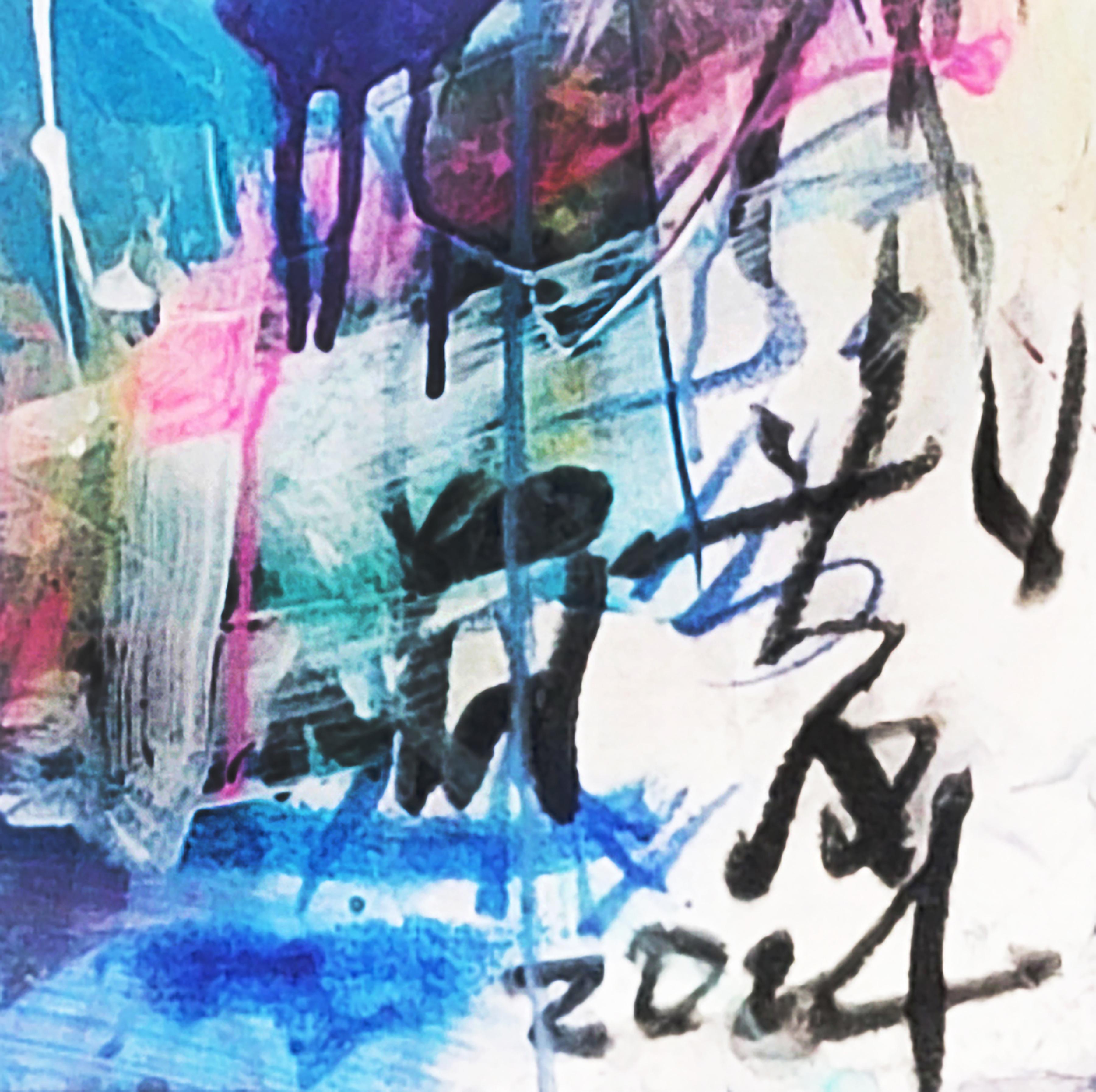Impression abstraite_ Un peu de rose III en vente 1