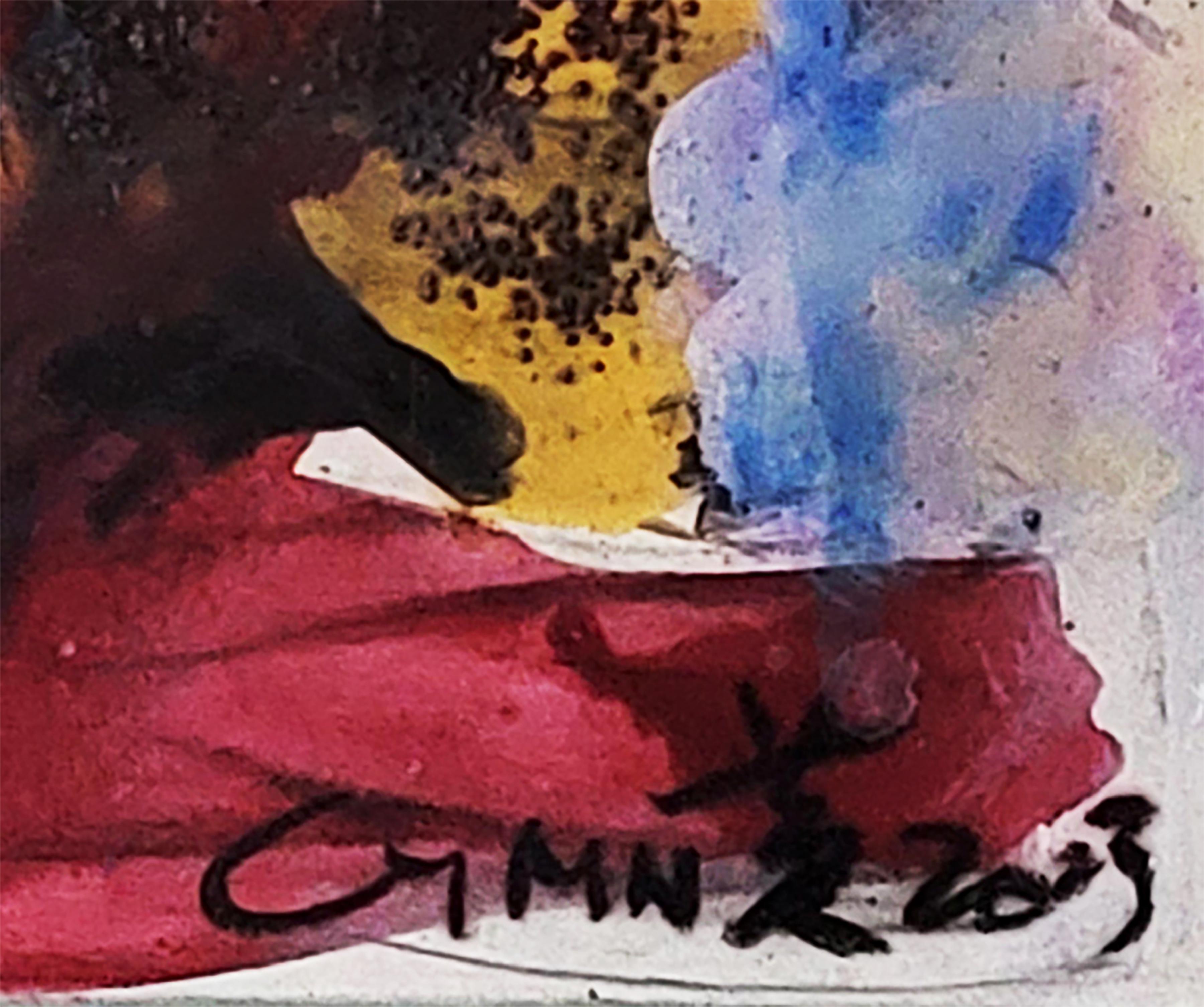 Impresión Abstracta_ Un Poco Rojo I en venta 2
