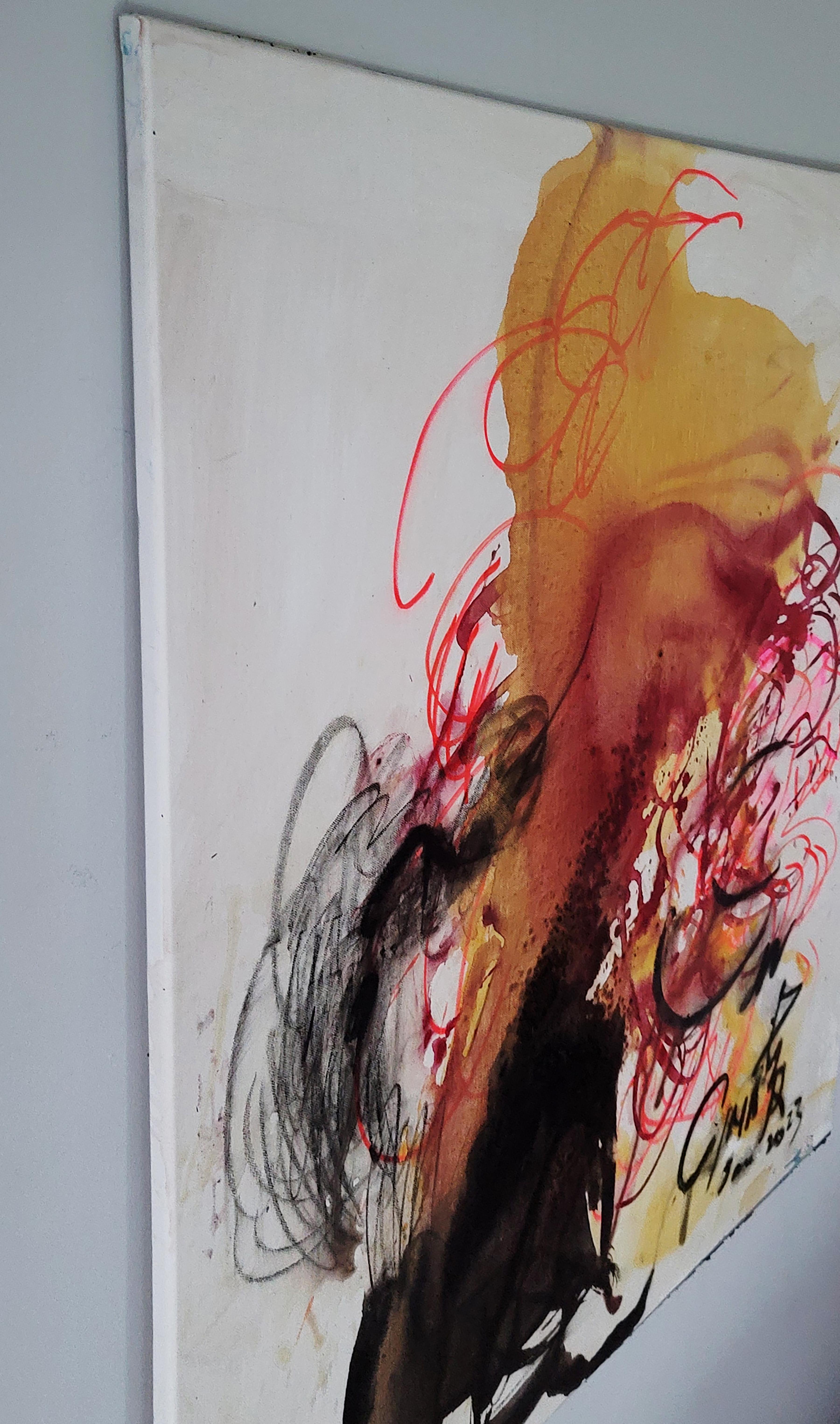 Impresión abstracta_ Un poco de rojo II en venta 1