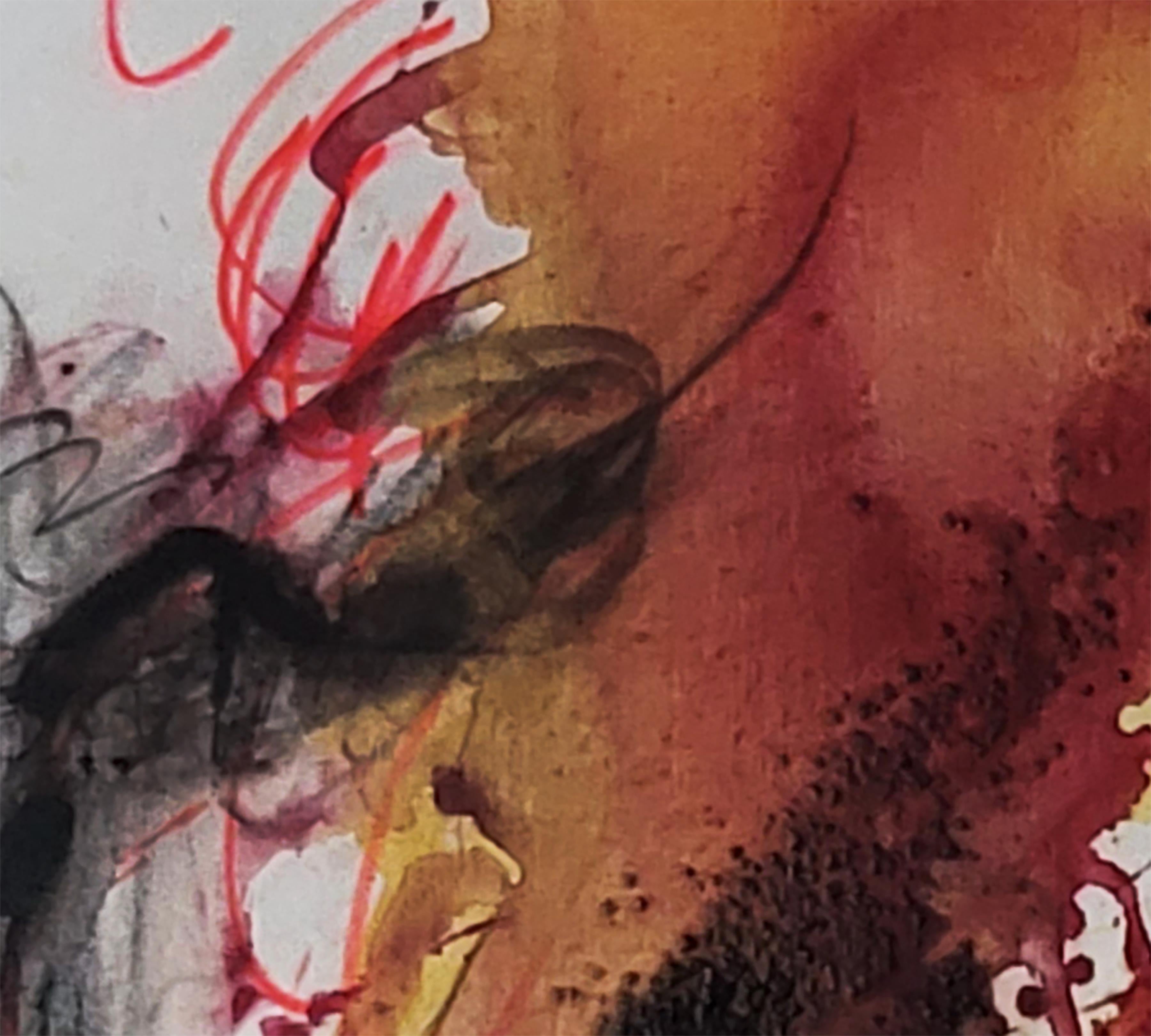 Impresión abstracta_ Un poco de rojo II en venta 4