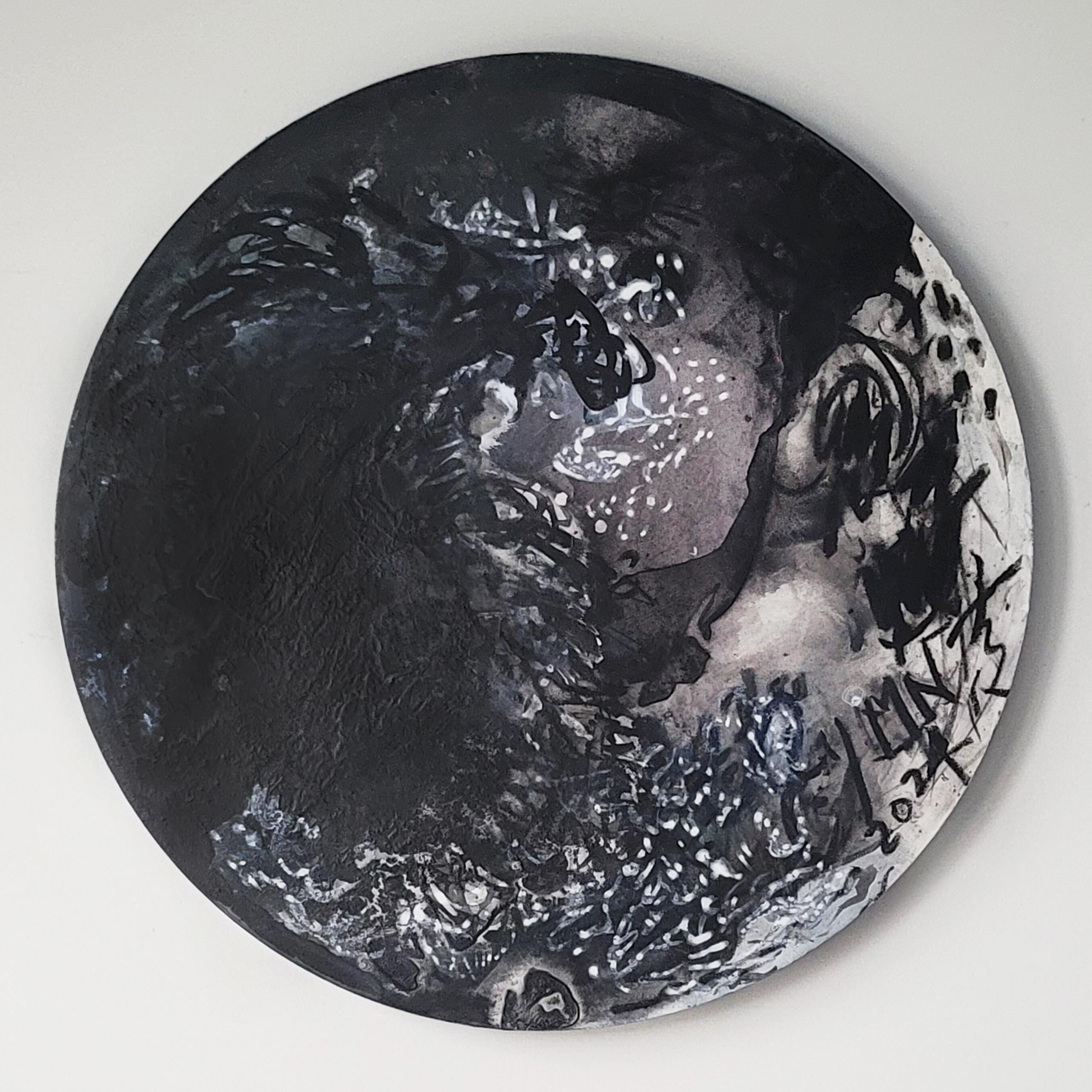 Kreisförmig-außerirdische Landschaftsgestaltung IX – Painting von Cymn Wong 