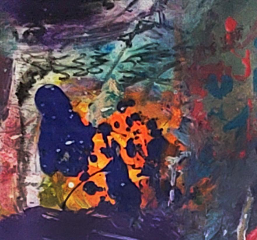 Cymn Wong’s style of mixed media paintings are developed alongside with pastel, crayon, acrylic and ink.  Rooted from traditional Chinese ink-brush painting to contemporary New York Abstract Expressionism, Wong wields various free and fluent but