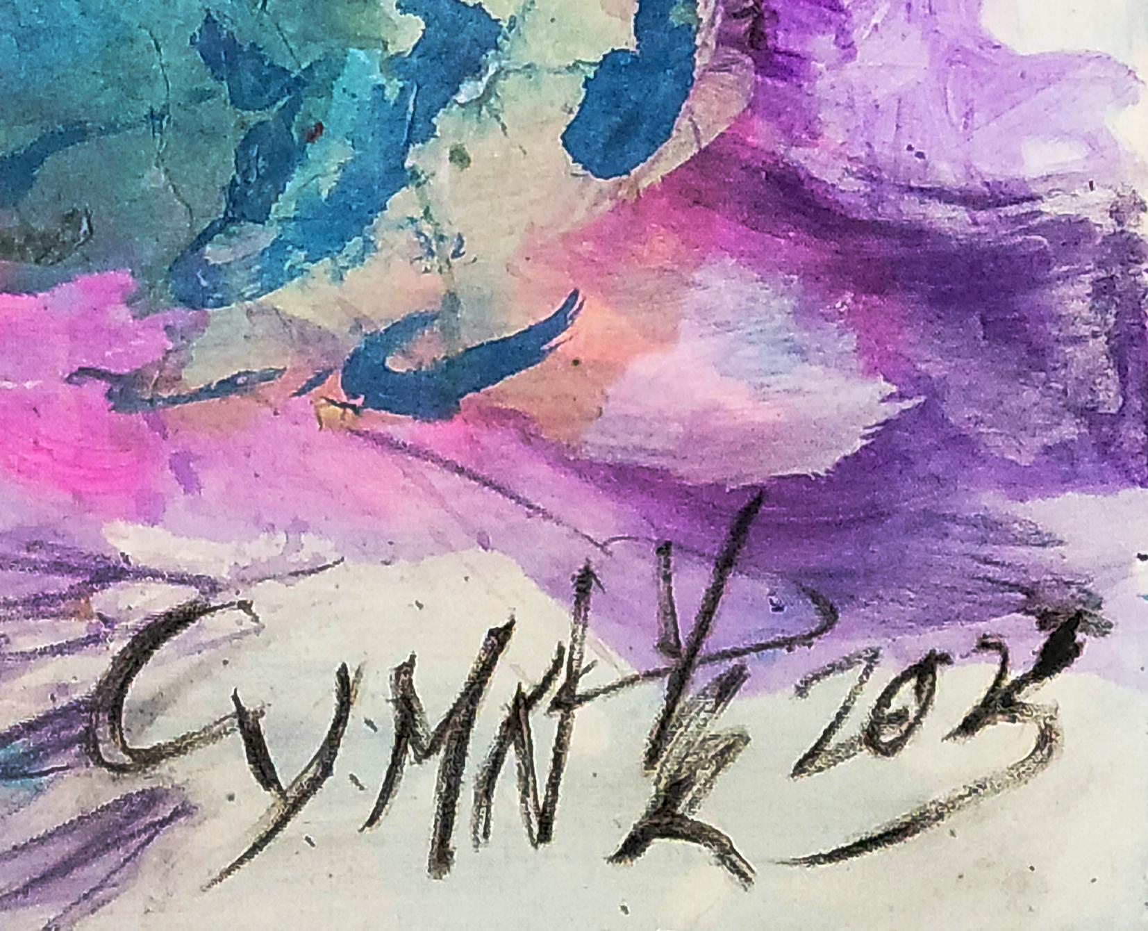 Emerge and Transcend- Expressive, Abstract Landscape, Zen Calligraphy  For Sale 1