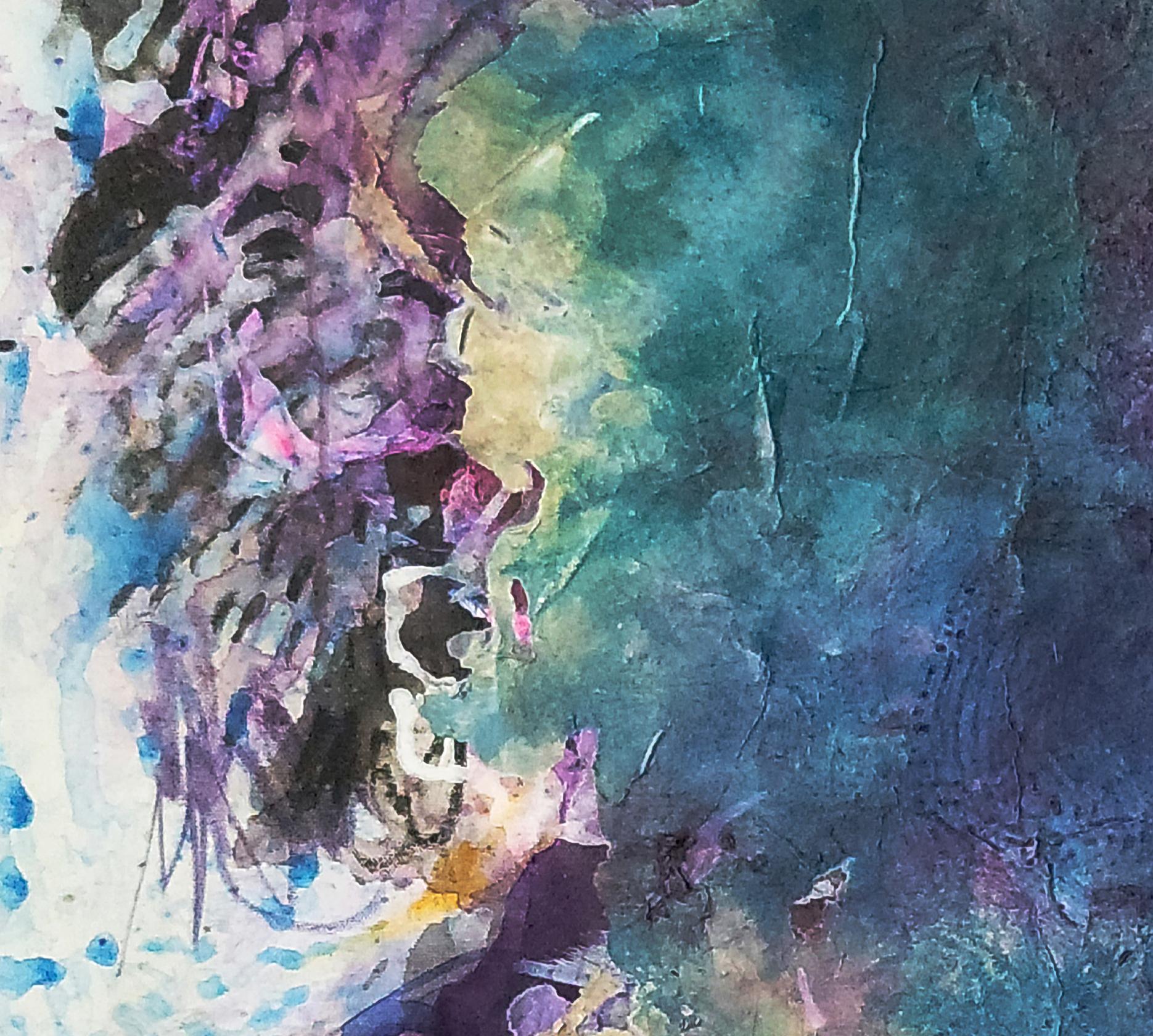 Emerge and Transcend- Expressive, Abstract Landscape, Zen Calligraphy  For Sale 3