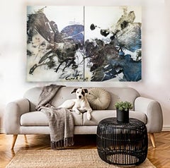 Harmonious Duality- Vivid, Lyrical, Expressive Abstract, Zen Calligraphy