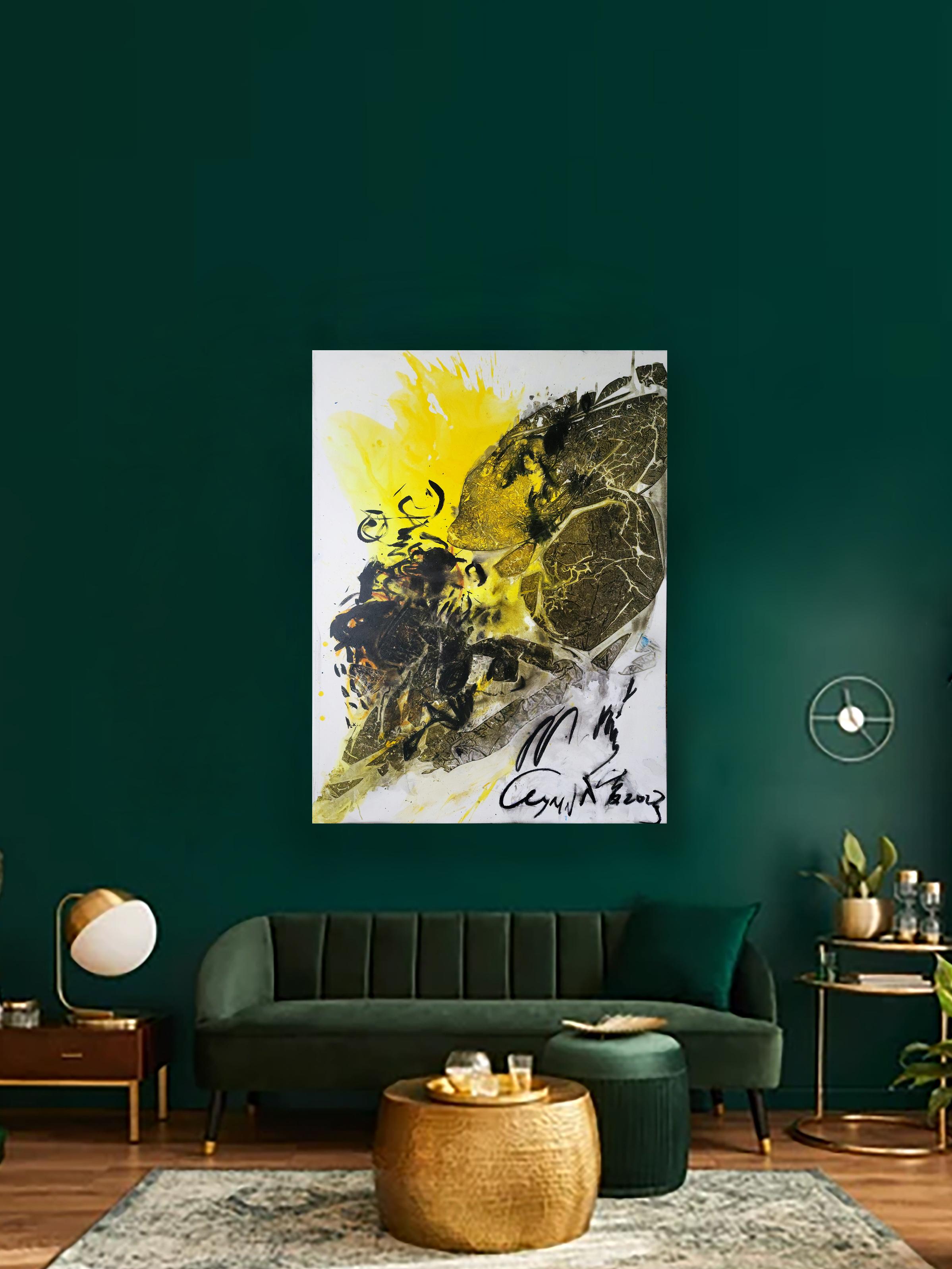 Questa tela ha una qualità luminosa e solare, con colori vivaci e forme allegre che esprimono un senso di ottimismo e di pace della crescita naturale. I germogli sembrano spuntare, protendersi verso il cielo con gioia ed esuberanza, con un