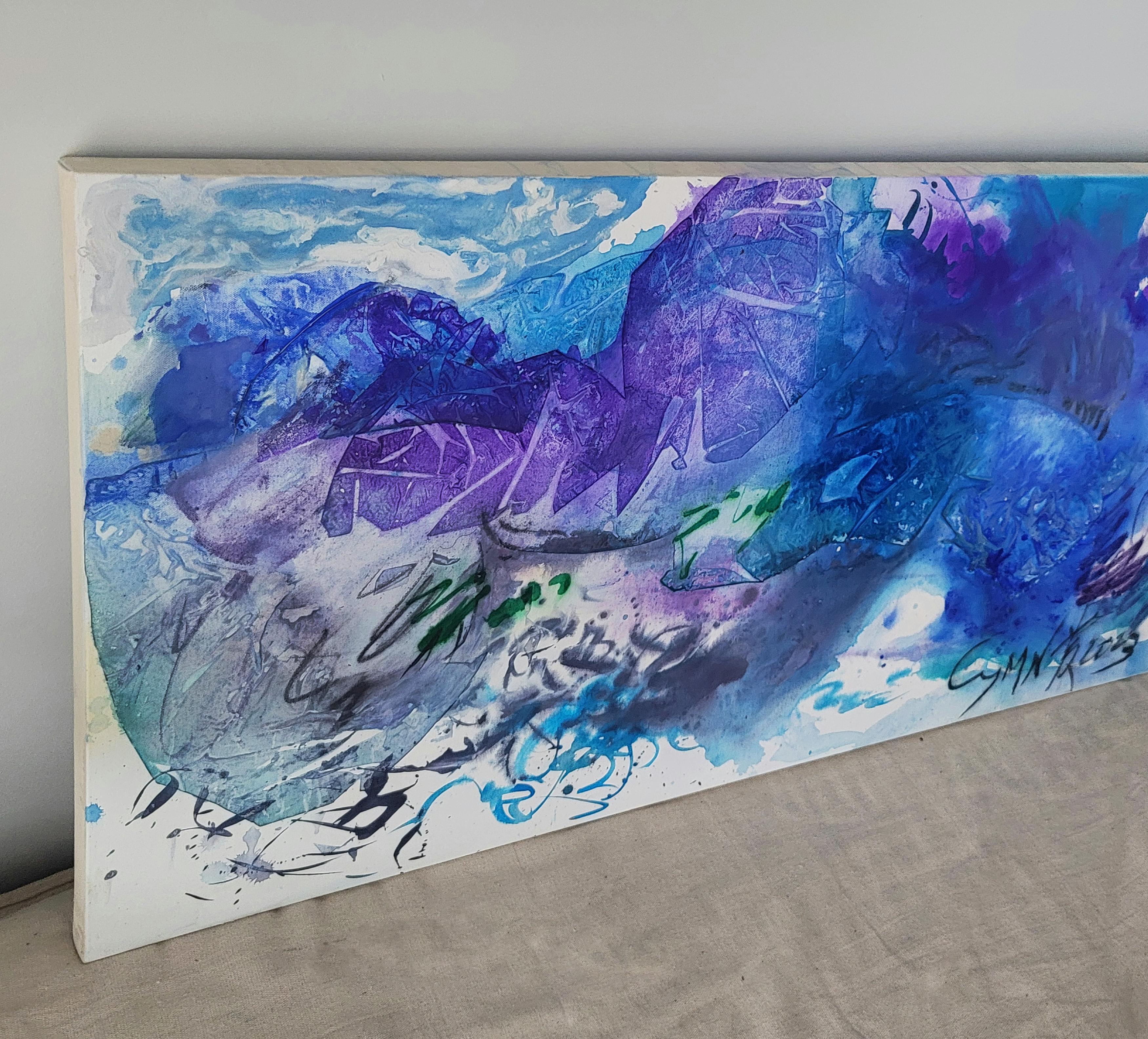 Le style de Cymn Wong est celui de peintures mixtes, développées avec du pastel, du crayon, de l'acrylique et de l'encre.  Enracinée dans la peinture traditionnelle chinoise au pinceau à encre et dans l'expressionnisme abstrait new-yorkais
