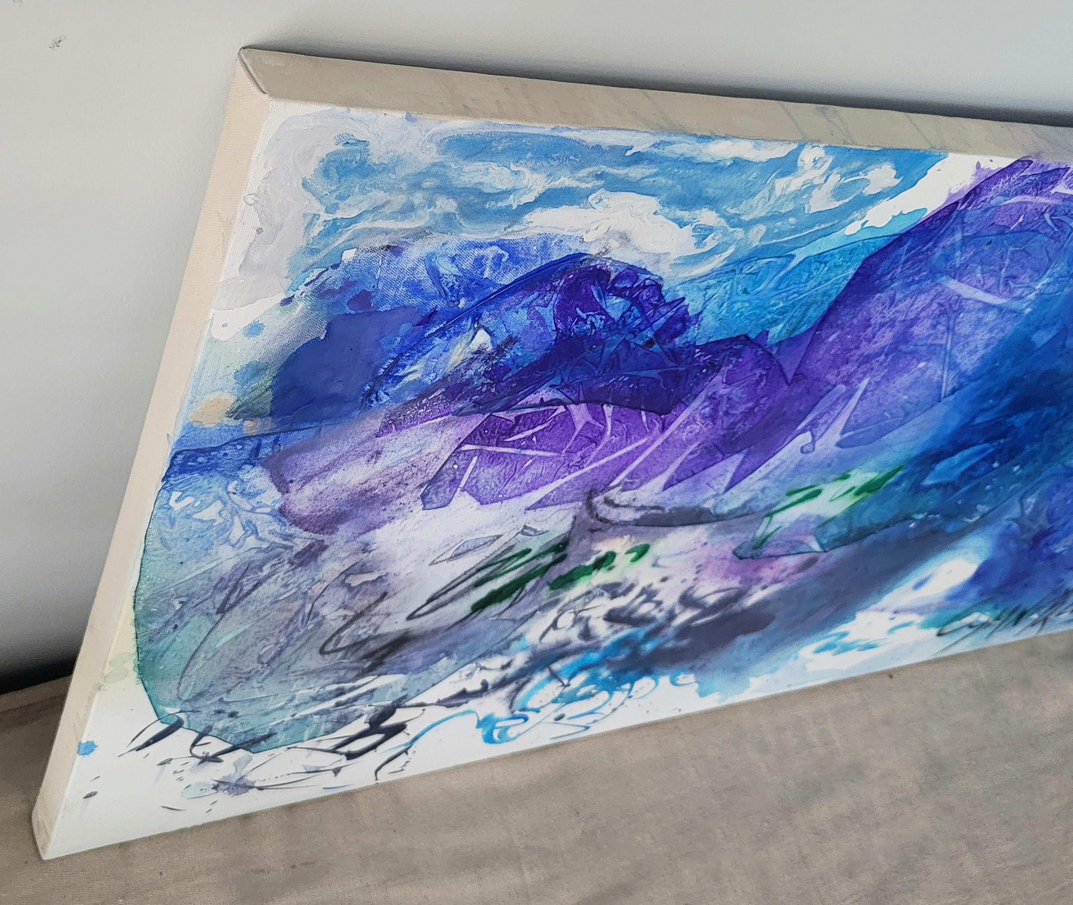 Resilience in Solitude - Energetic, Expressive Abstract, Zen Calligraphy For Sale 4