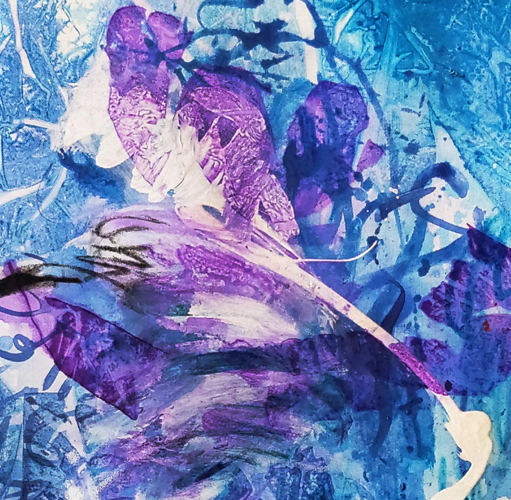 Solitary Blossom – Fresh, Lyrical, Expressive Abstract, Zen Calligraphy For Sale 2