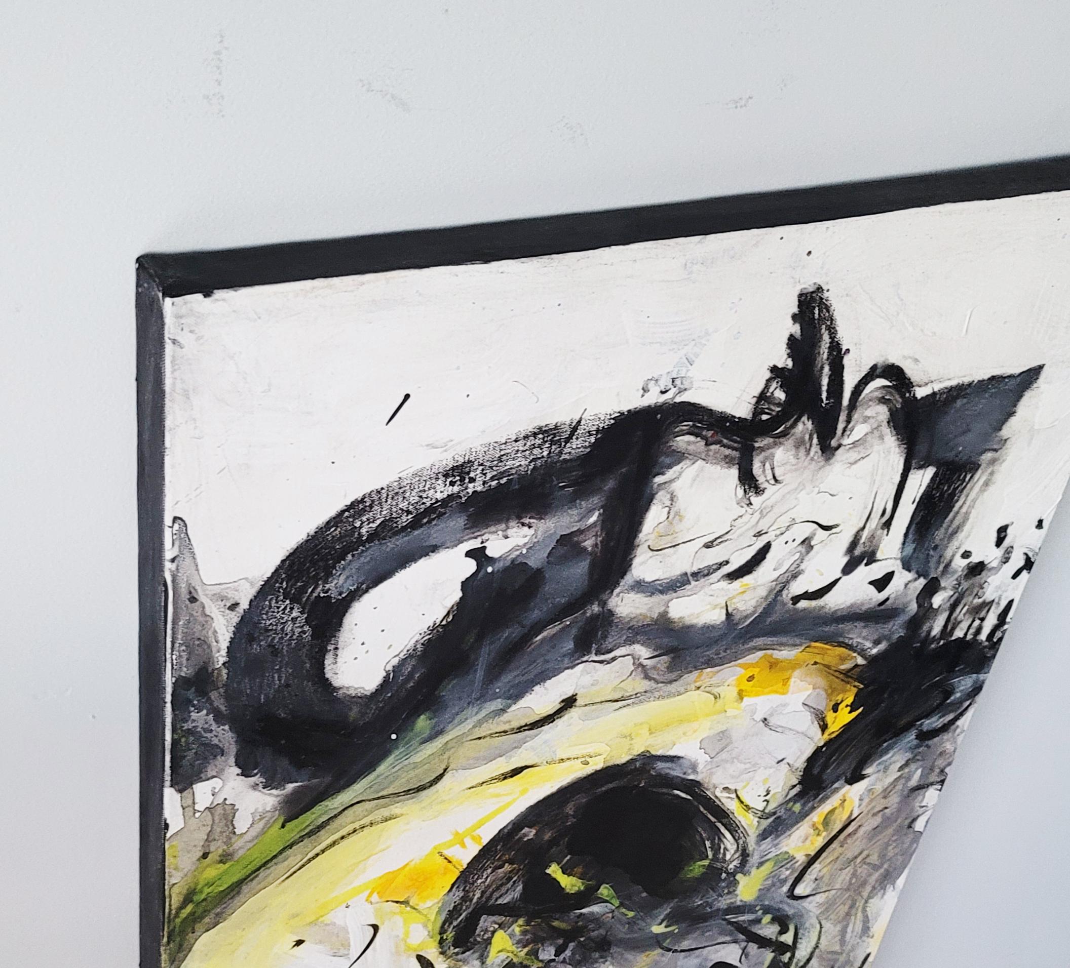 Cymn Wong’s style of mixed media paintings are developed alongside with pastel, crayon, acrylic and ink.  Rooted from traditional Chinese ink-brush painting to contemporary New York Abstract Expressionism, Wong wields various free and fluent but