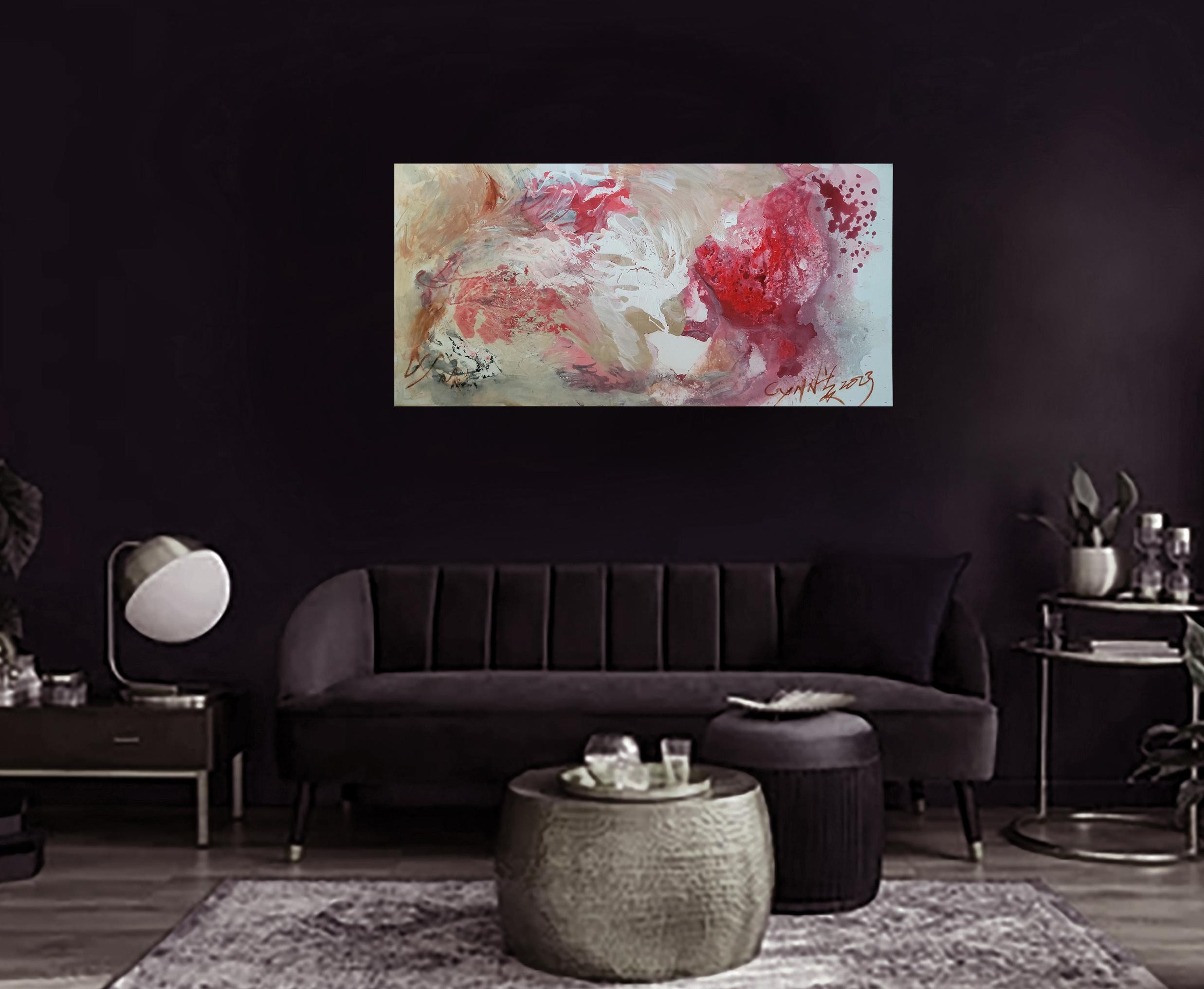 Texture, A Reverie Garden III - Abstract Expressionist Painting by Cymn Wong 