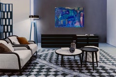 Drift No. I: Confluence – Blue, Teal & Indigo Abstract Expression