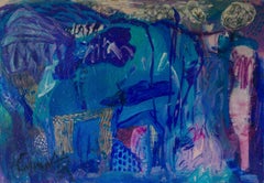 Drift No. I: Confluence – Blue, Teal & Indigo Abstract Expression