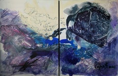 The Alchemy of Solitary Growth- Energetic, Expressive Abstract, Zen Calligraphy