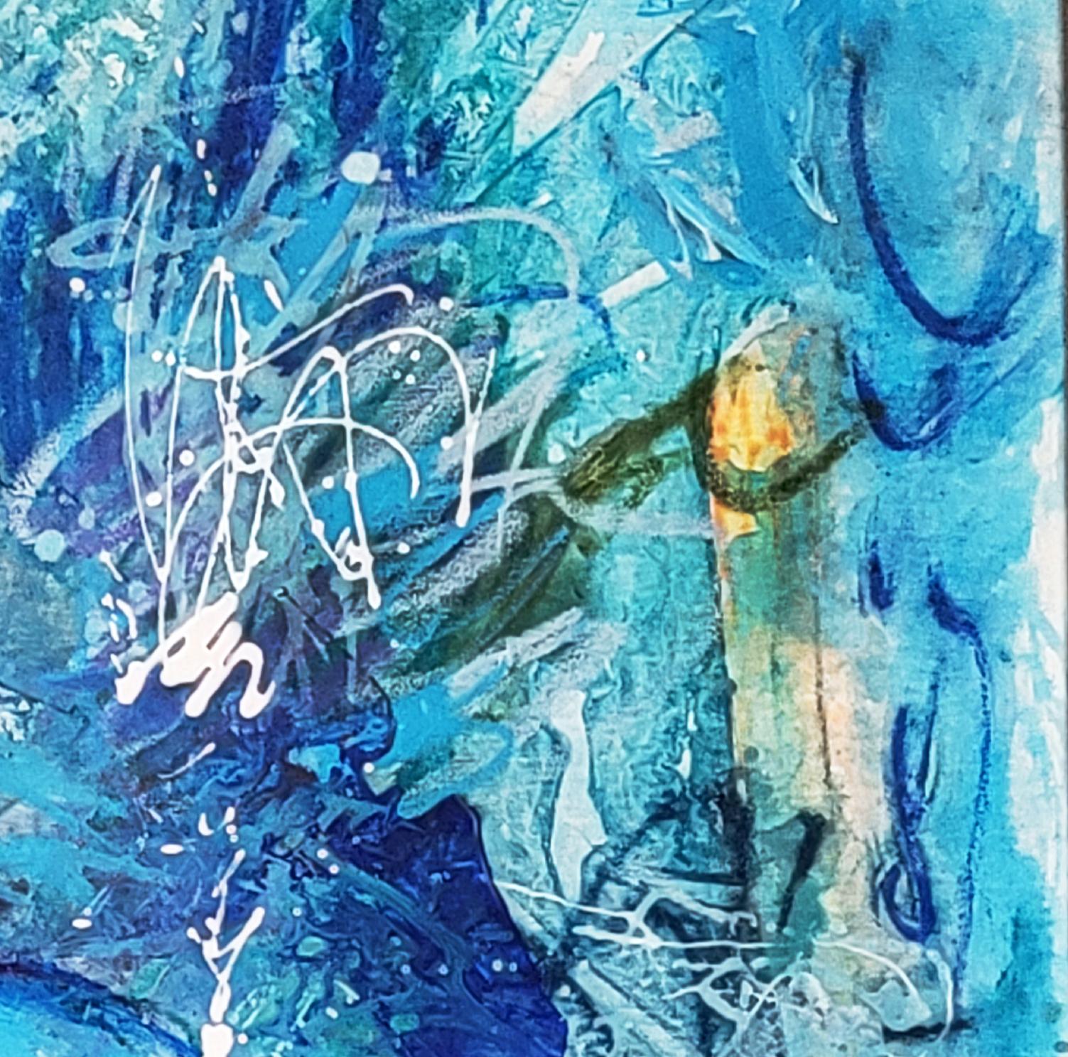The Journey Within-Expressive, Abstract Landscape, Zen Calligraphy  For Sale 2