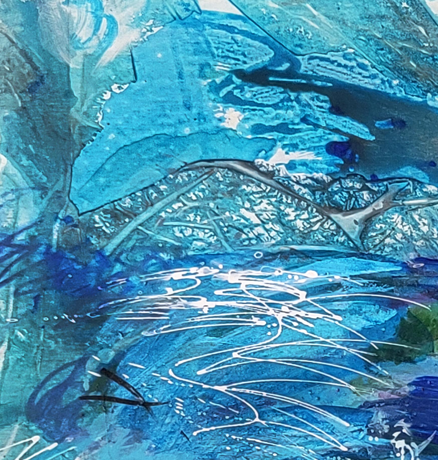 The Journey Within-Expressive, Abstract Landscape, Zen Calligraphy  For Sale 4