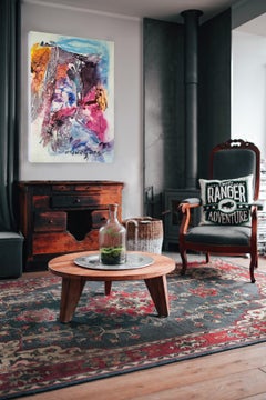 The Seed's Unveiling-Vivid, Rich, Colorful, Expressive Abstract, Zen Calligraphy