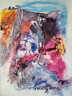 The Seed's Unveiling-Vivid, Rich, Colorful, Expressive Abstract, Zen Calligraphy