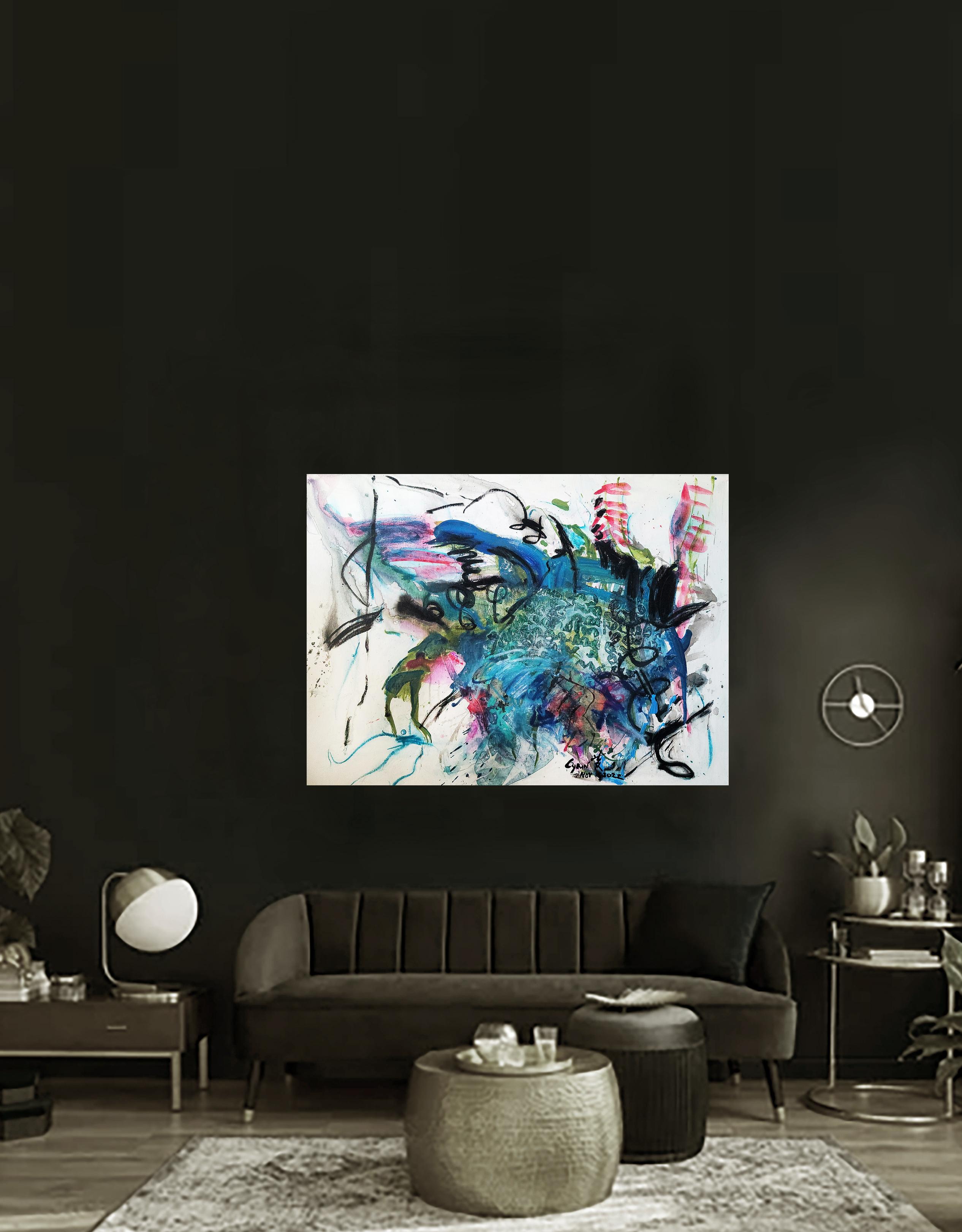 Il sussurro delle zone umide II - Painting Espressionismo astratto di Cymn Wong 